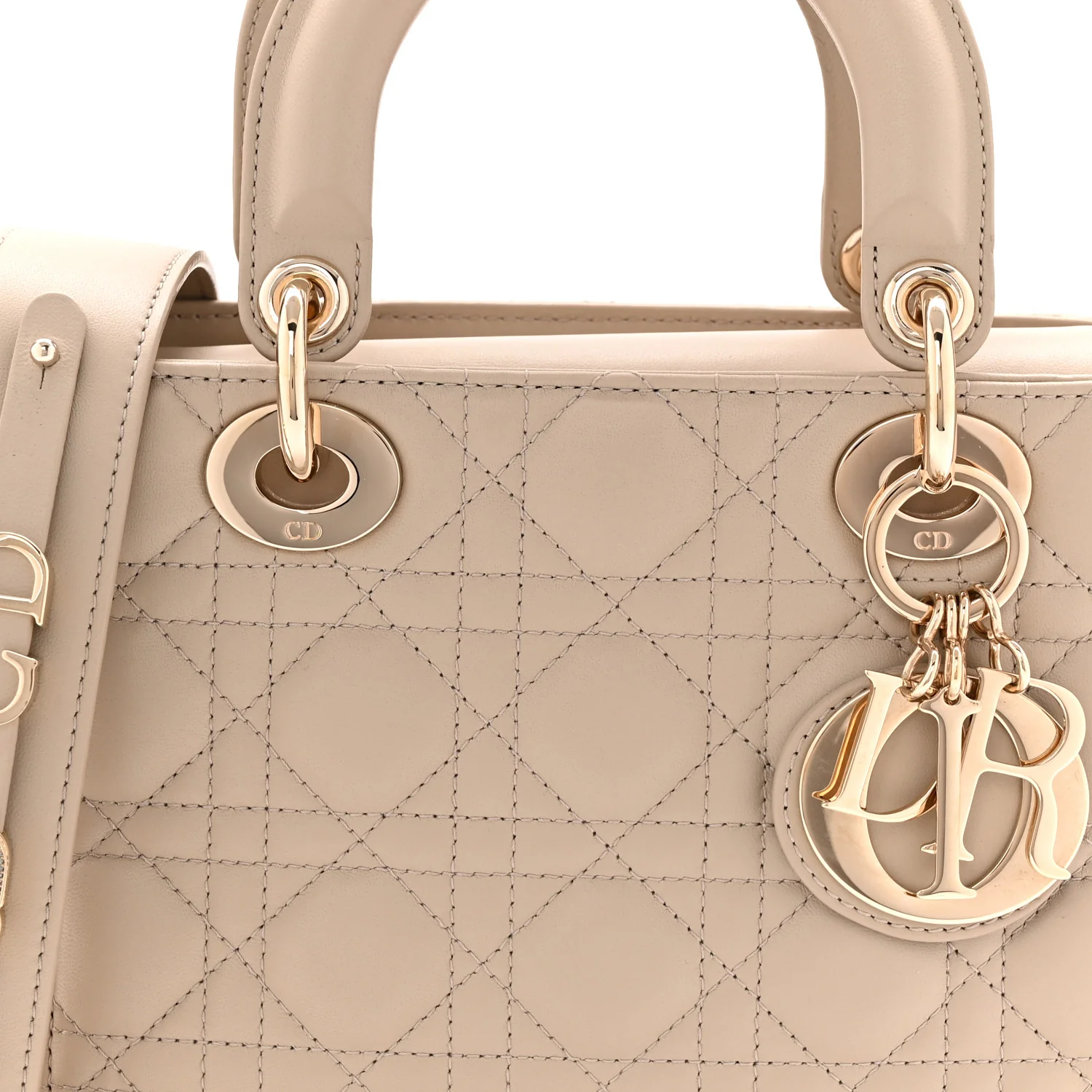 Lambskin Cannage Small My ABCDior Lady Dior Hazelnut - Top Club