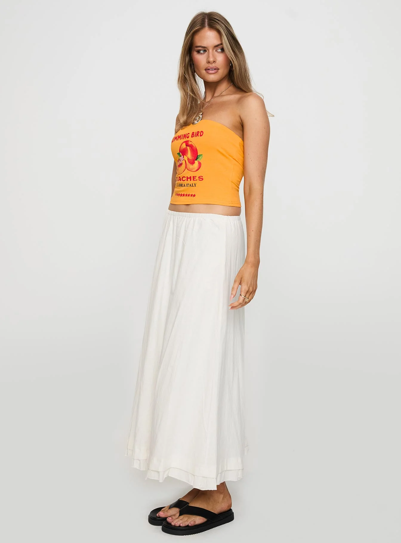 Empress Of Love Maxi Skirt White