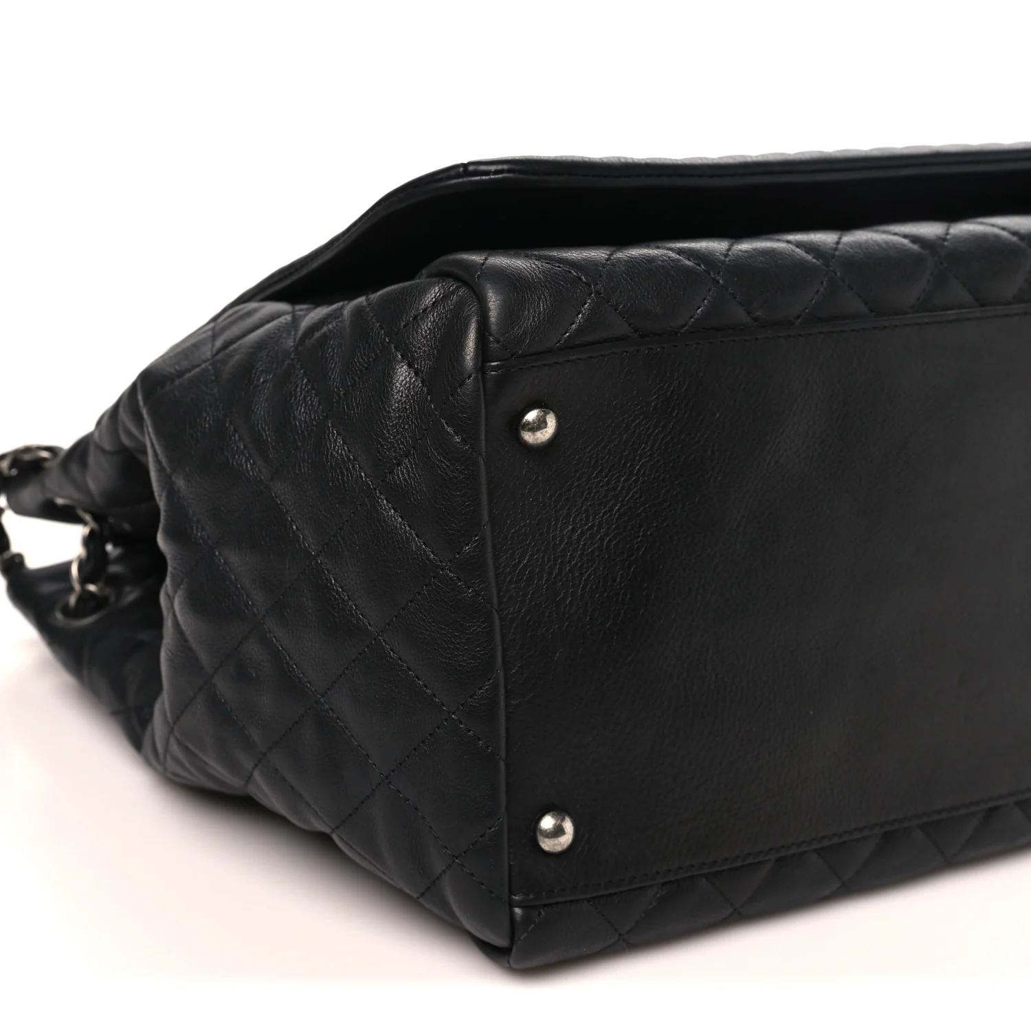Calfskin Quilted Istanbul Accordion Large Flap Black - Top Club