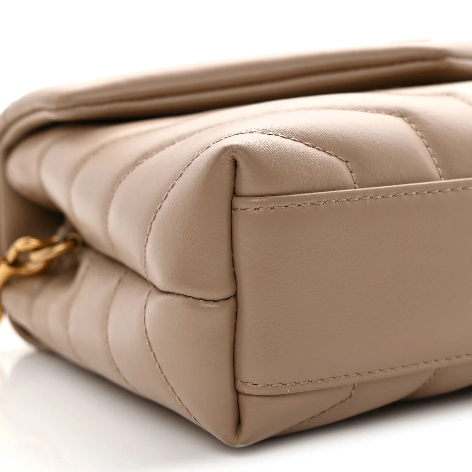 Calfskin Y Quilted Monogram Toy Loulou Crossbody Bag Dark Beige - Top Club