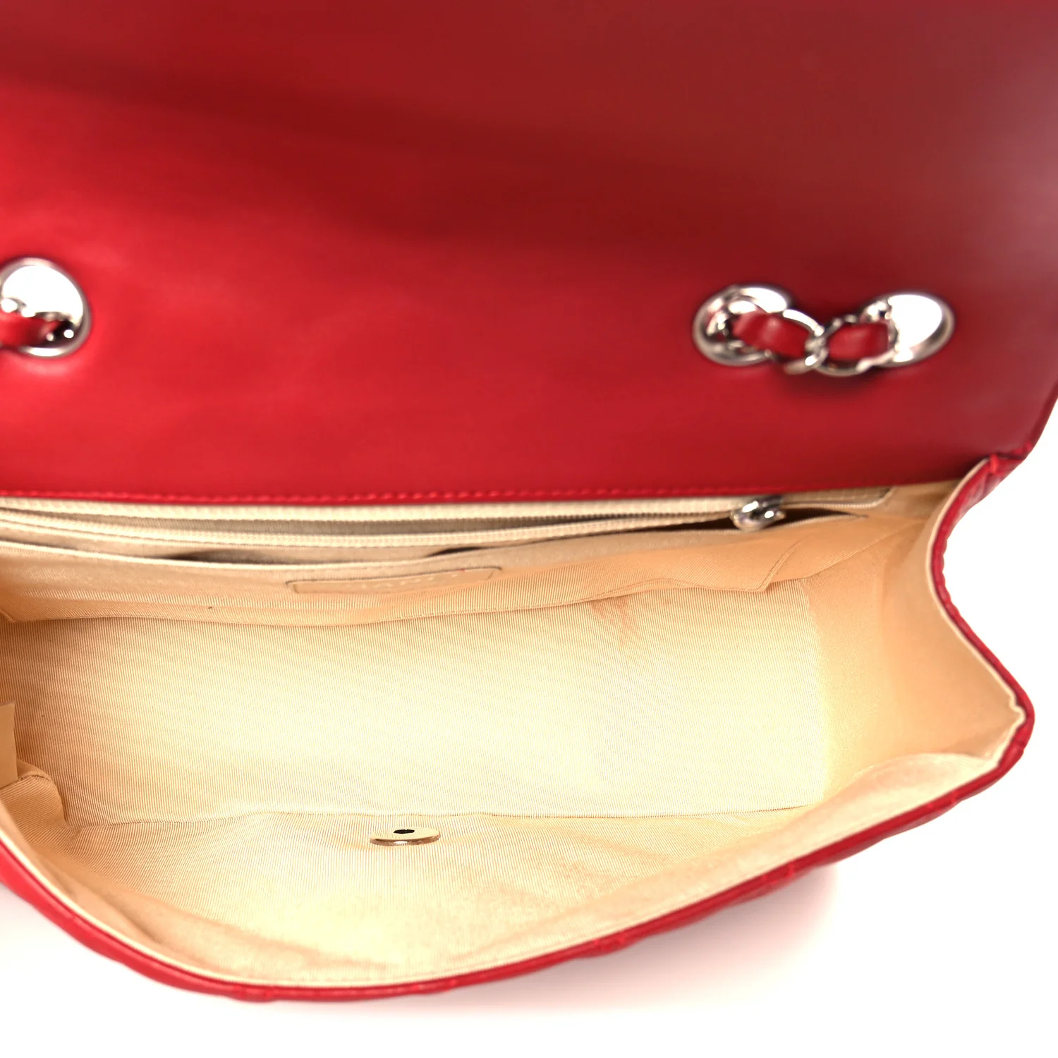 Lambskin Medium Coco Rider Flap Red - Top Club