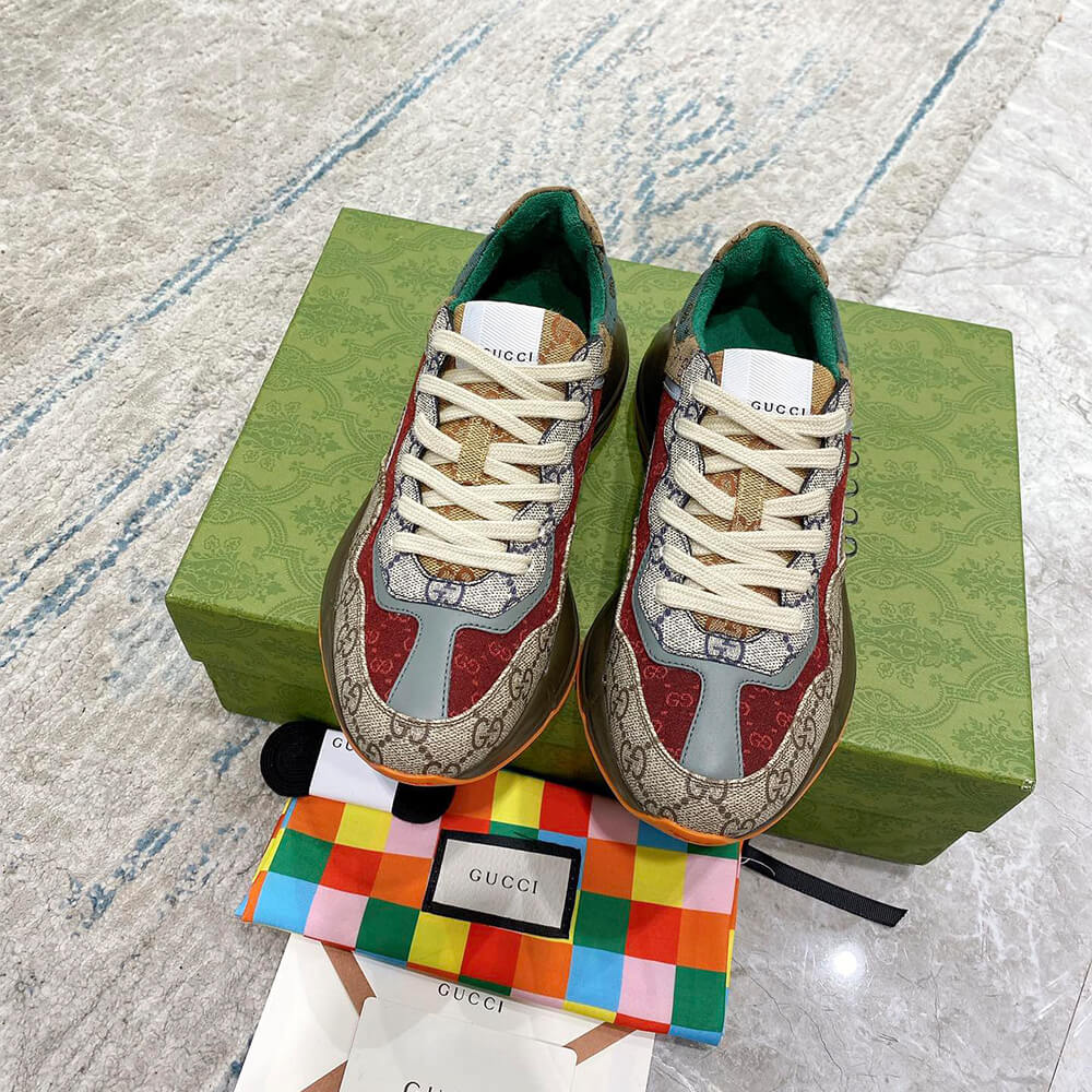 Gucci Multicolor GG Supreme Rhyton Sneaker - Top Club