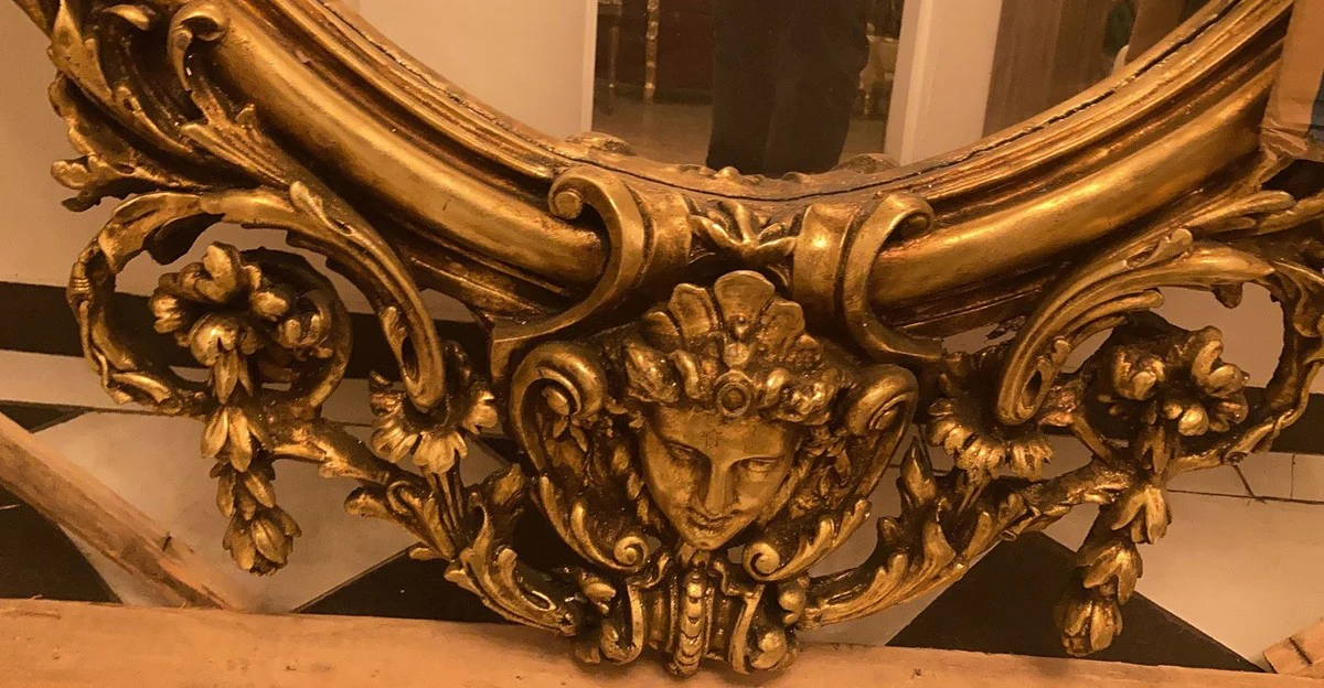 Luxury Baroque Mirror Gold - Handmade Antique Style Mirror - Magnificent Wall Mirror in Baroque Style - Baroque Furniture - Noble & Magnificent