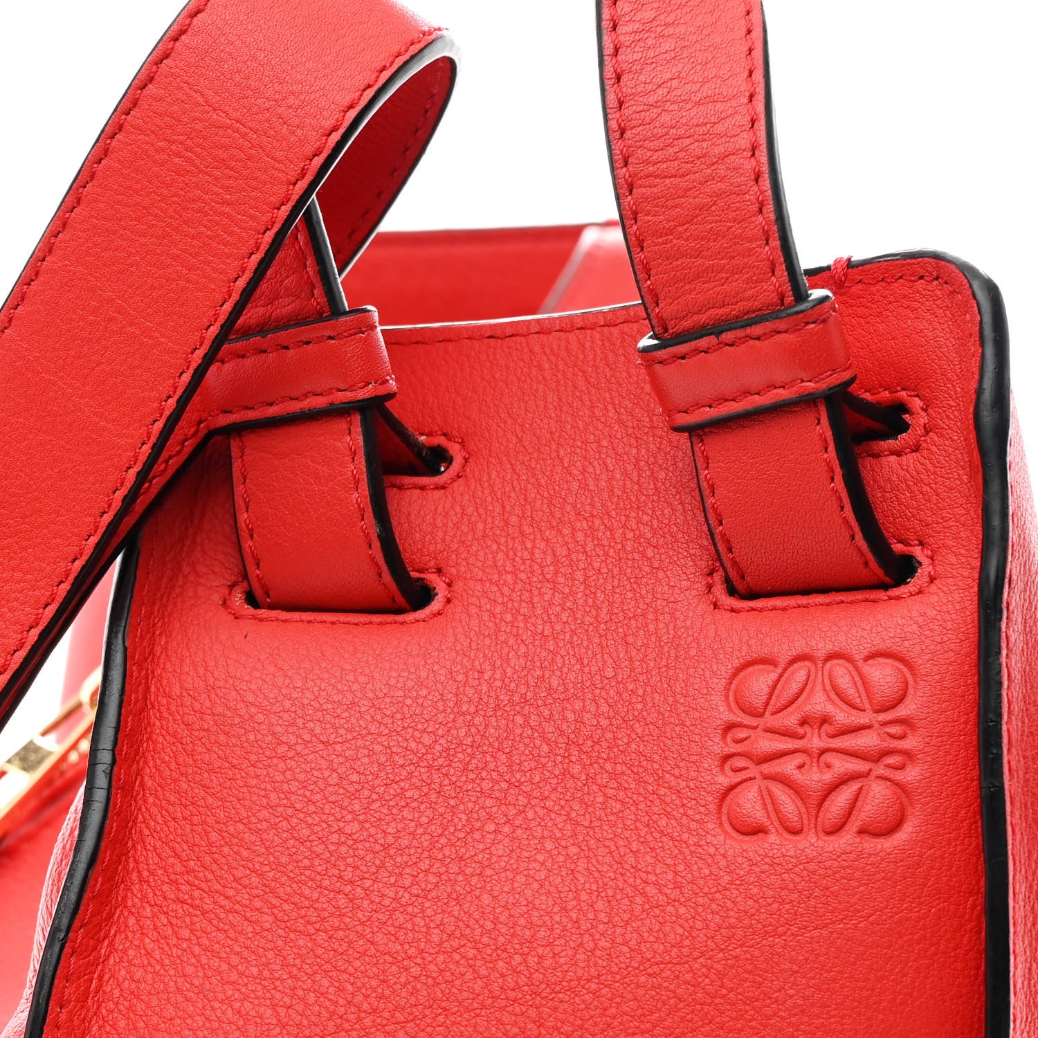 Calfskin Small Hammock Shoulder Bag Scarlet Red - Top Club