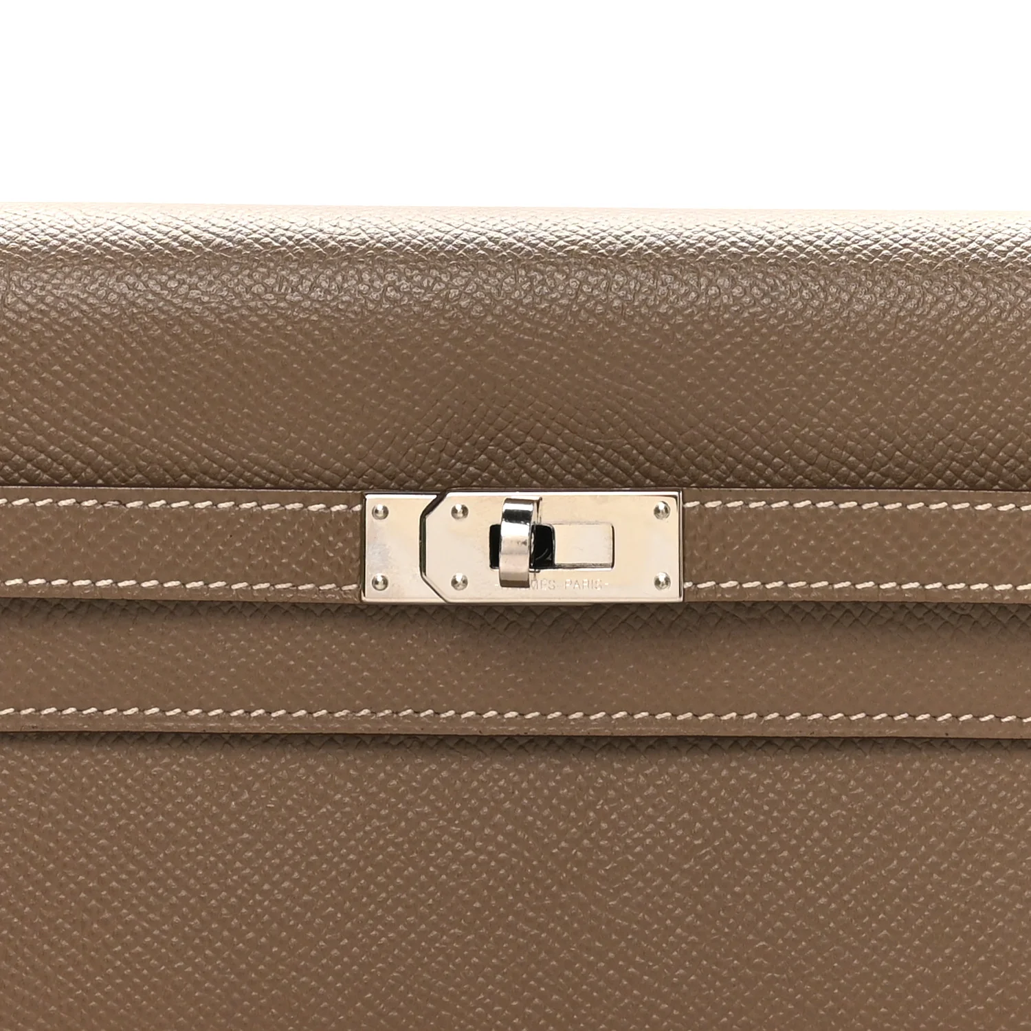 Epsom Kelly Wallet To Go Etoupe - Top Club