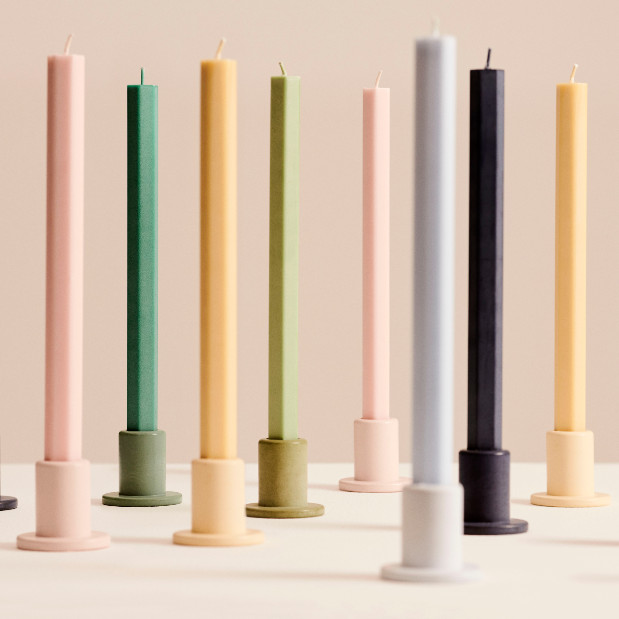 Kaars Square Dark - set van 4