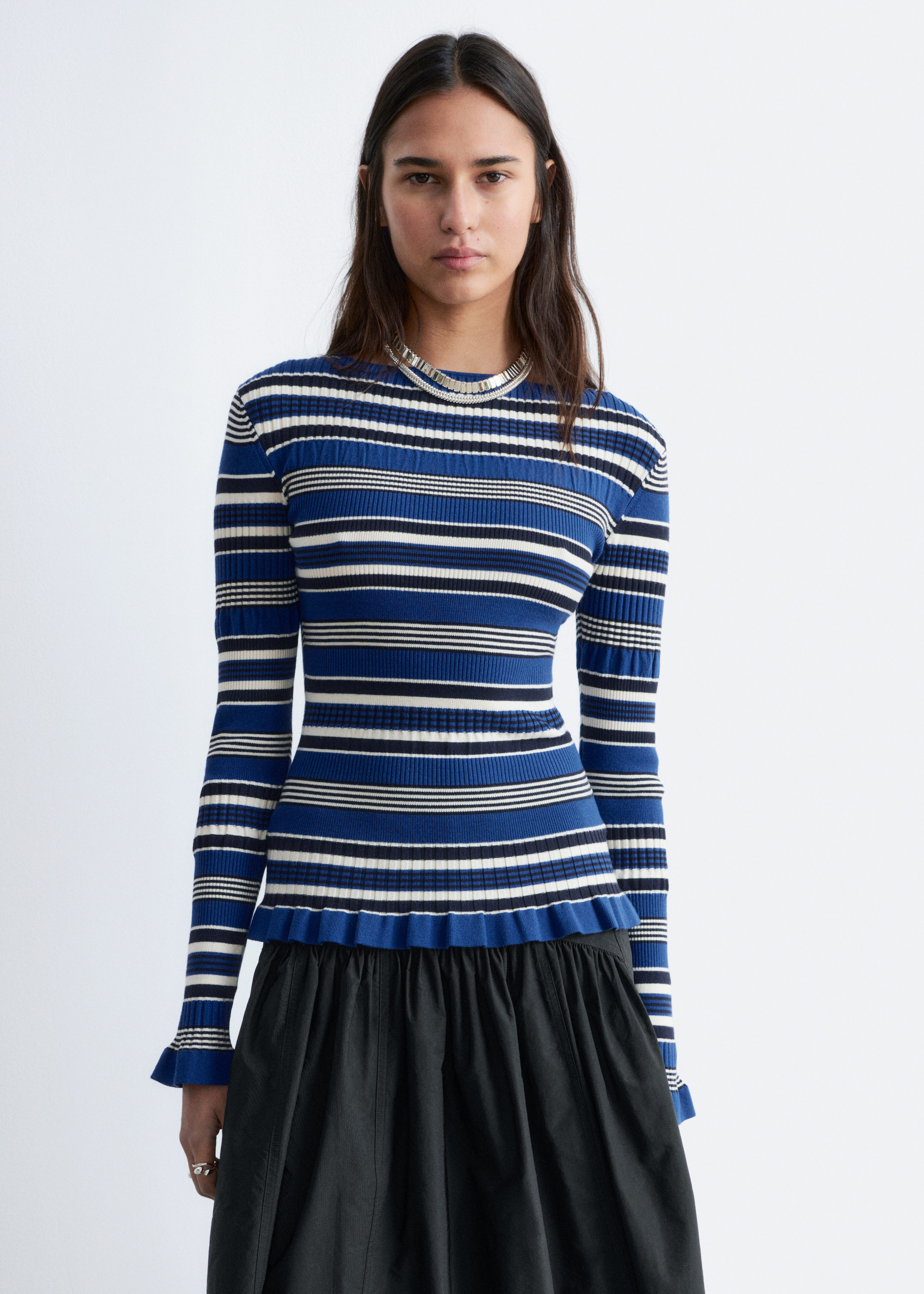& Other Stories LONG-SLEEVE RIBBED TOP