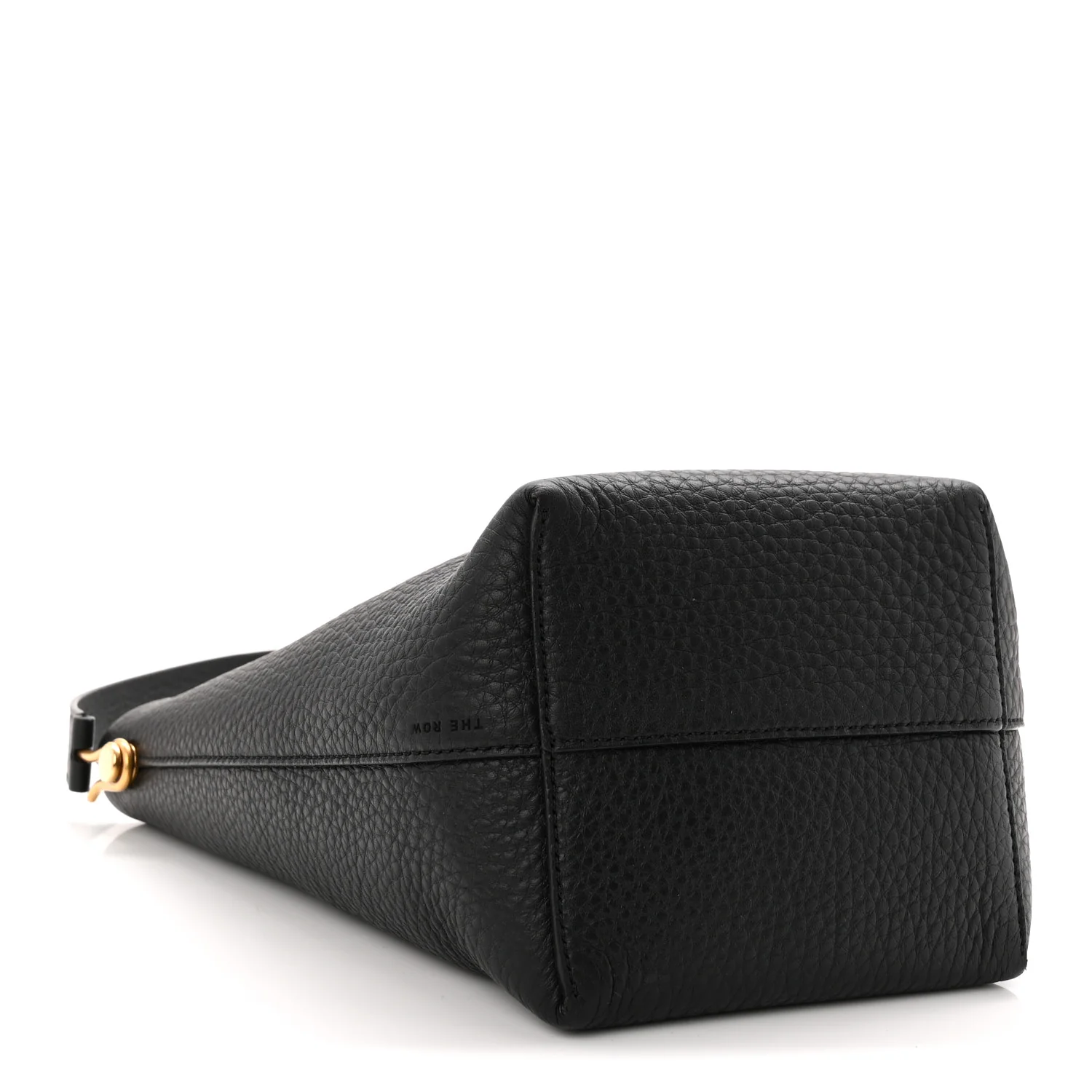 Grained Calfskin Small N/S Hook Tote Black - Top Club