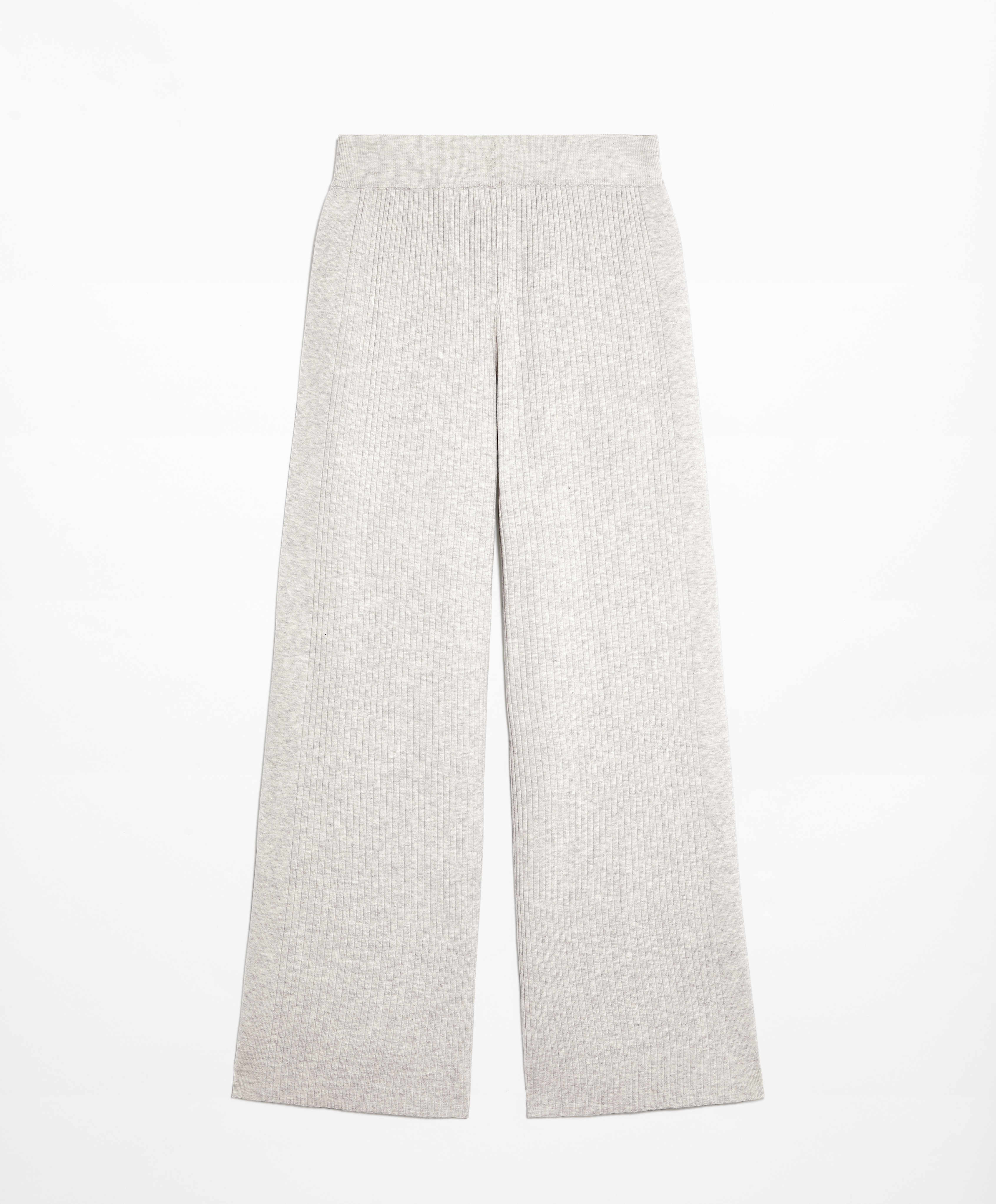 OYSHO Rib-knit straight-leg trousers