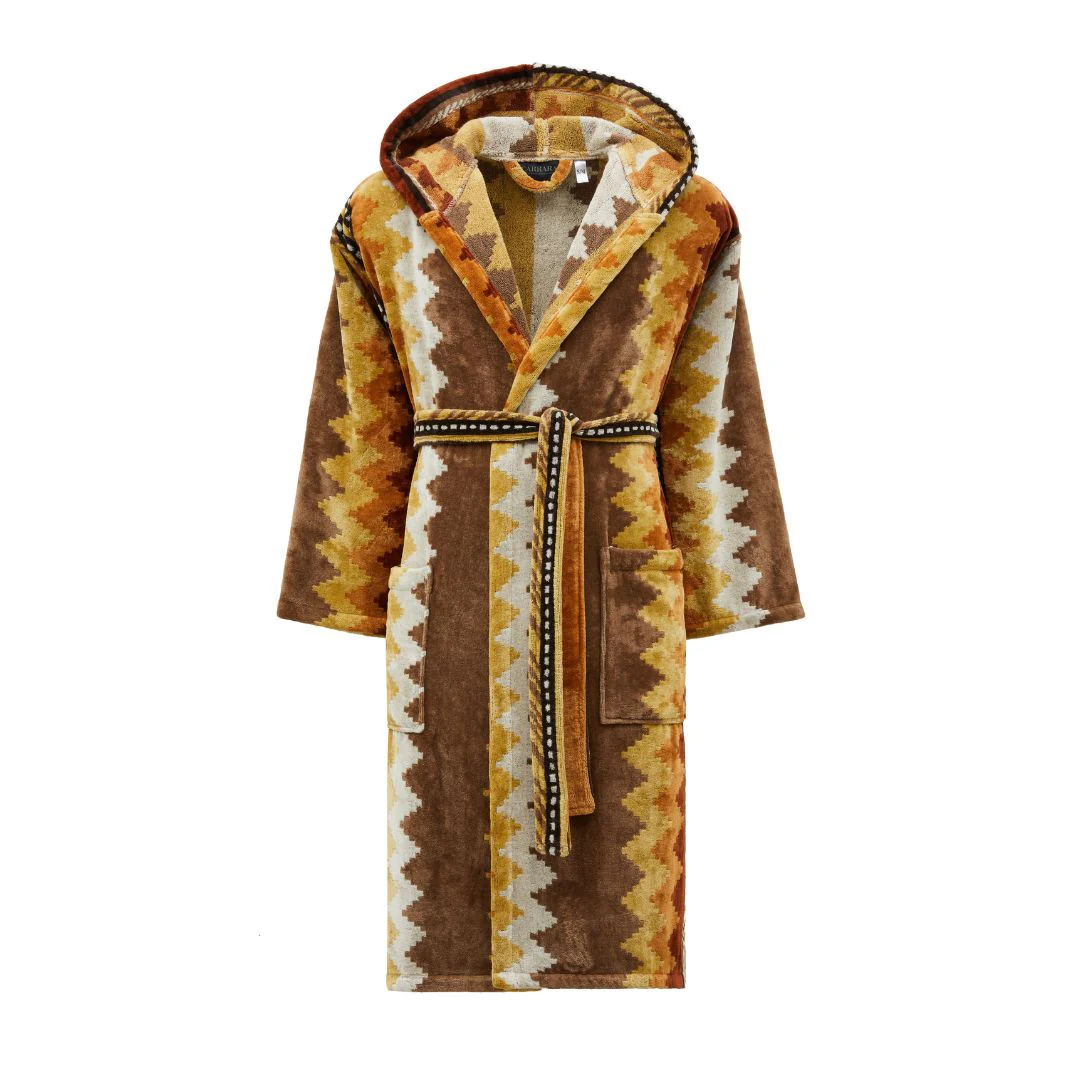 Accappatoio Con Cappuccio In Spugna Oseye L-Xl Bruciato Carrara