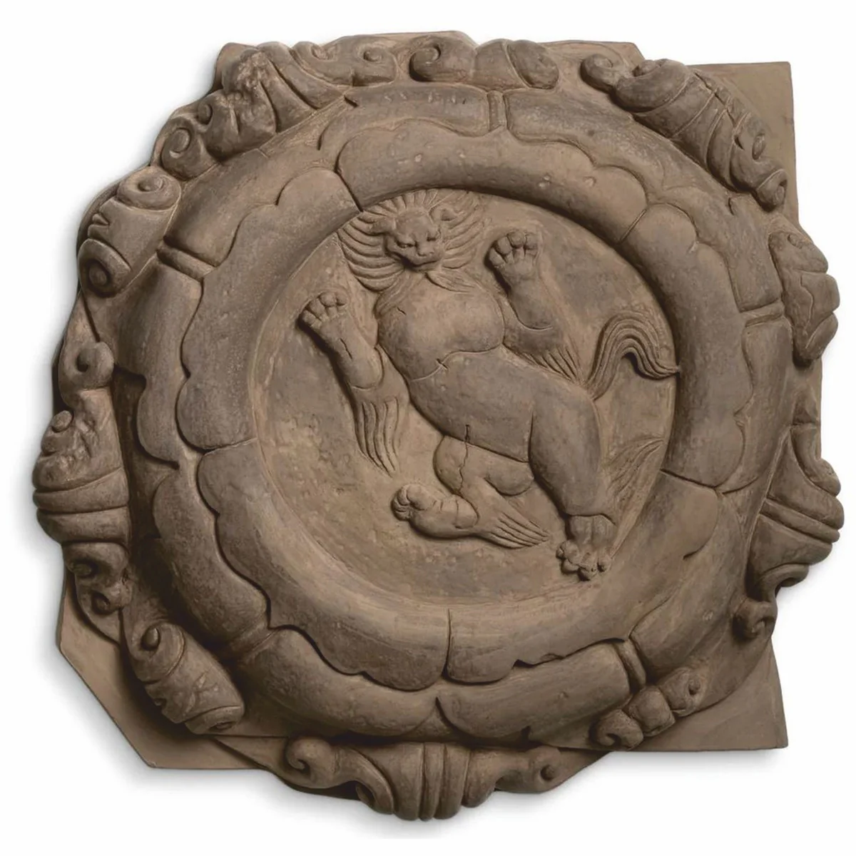 Luxury Baroque wall relief set lions brown 55 cm - Baroque wall decoration