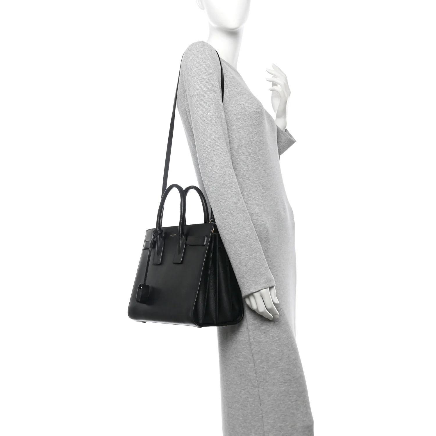 Calfskin Small Sac De Jour Black