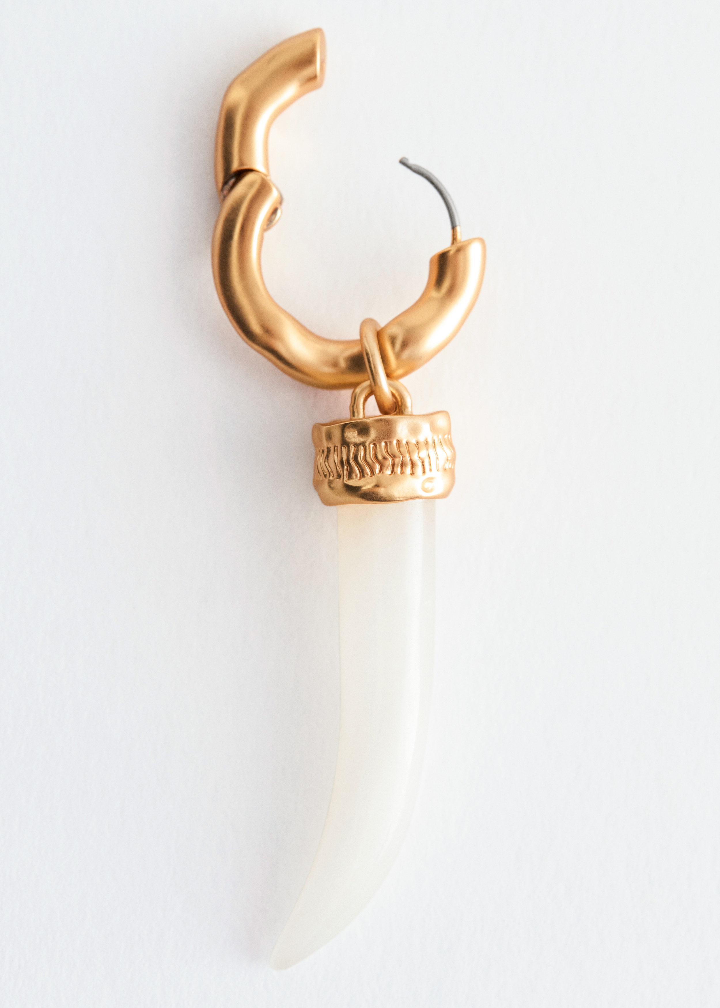 & Other Stories STONE CHARM HOOP EARRINGS