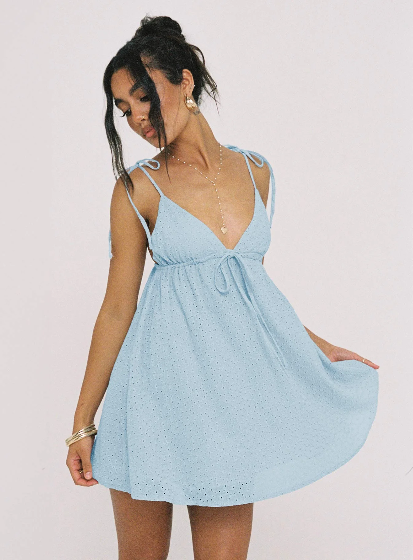 Pavlos Mini Dress Light Blue