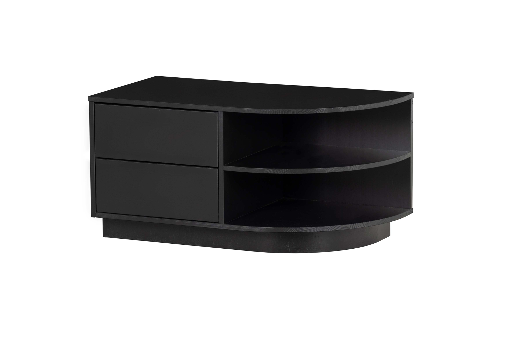 WOOOD tv meubel Finca rond Tv meubel Finca rond rechts - Zwart