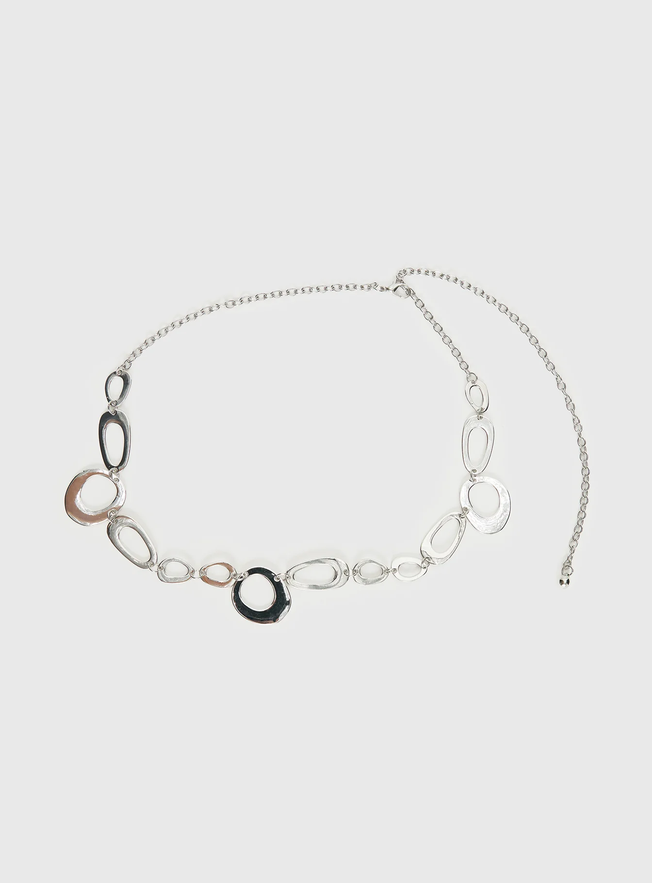 Wavelength Chain Belt Silver