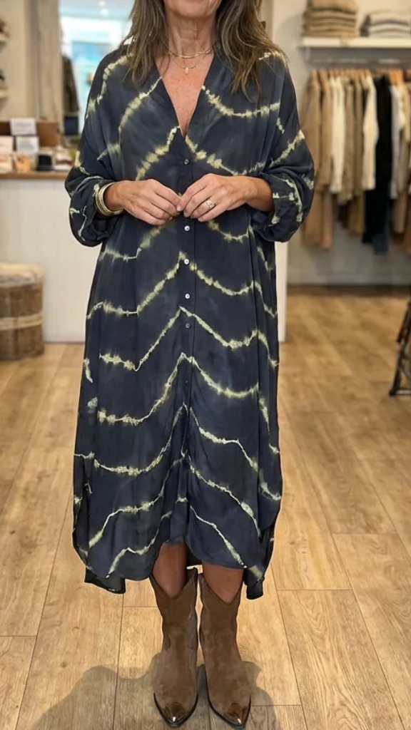 Women's Elegant Bohemian-Style Striped Maxi Dress - Nordfashionstorm - Women's Clothing, Fashion for You - Nordfashionstorm.com
