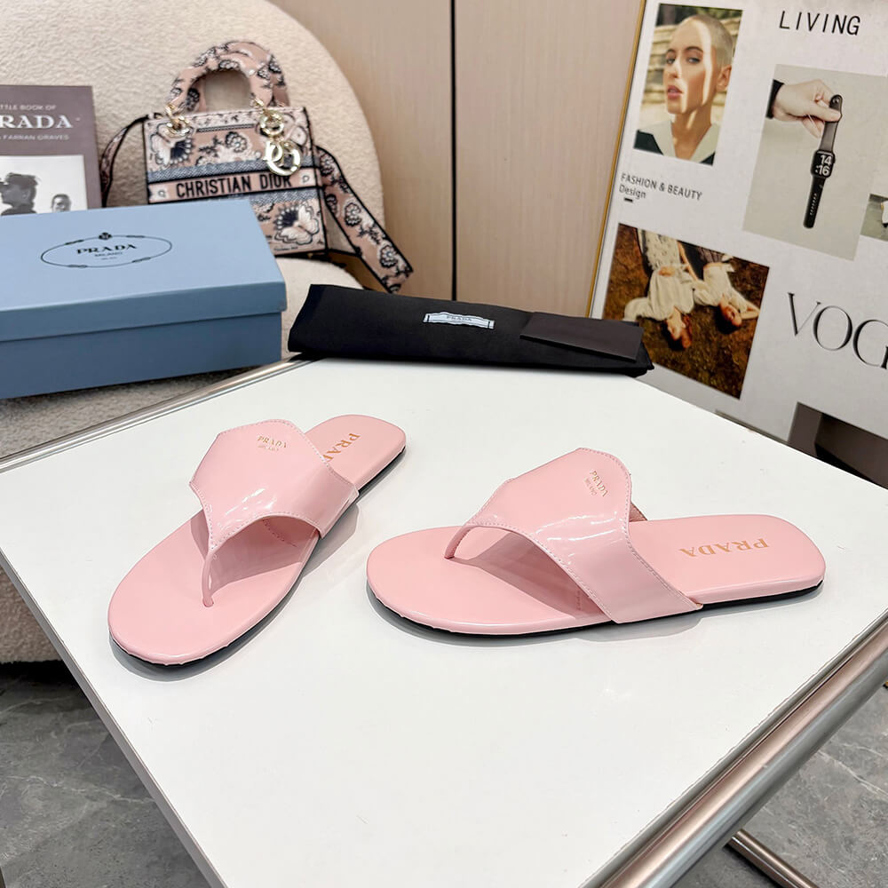 Prada Brushed leather thong sandals - Top Club