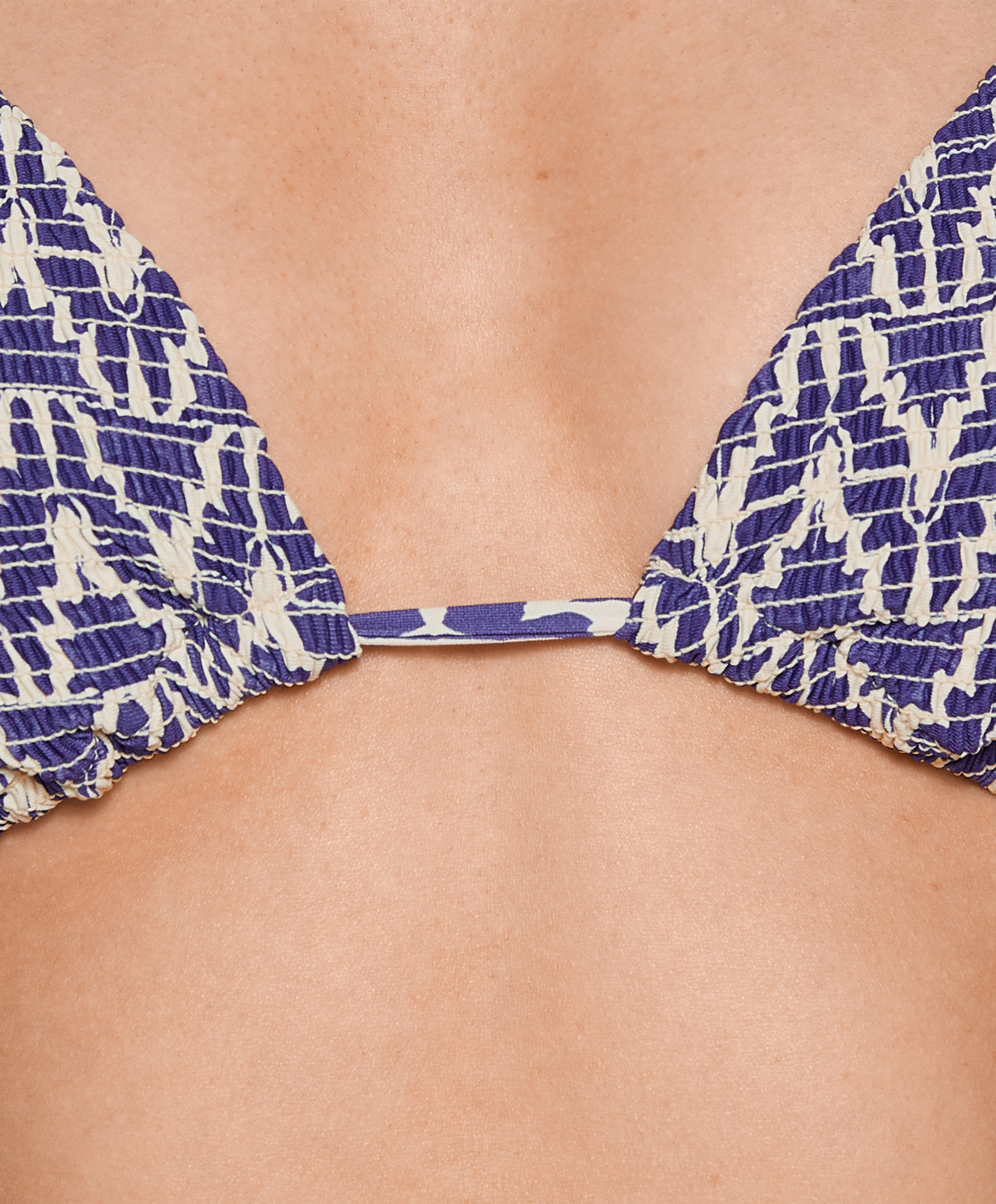 OYSHO Smock stamp print triangle bikini top
