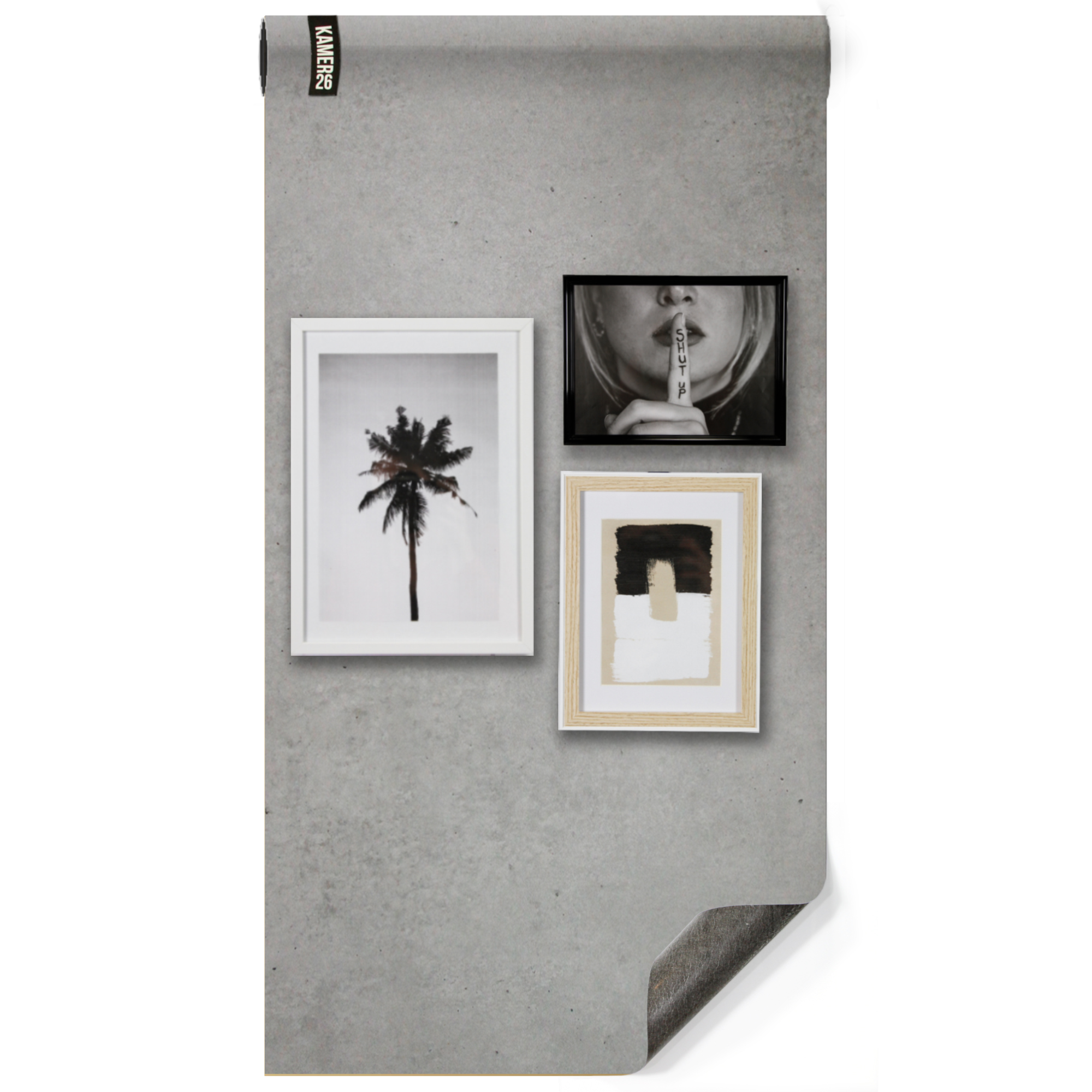 Magneetbehang luxe - interieurdessin betongrijs 100x250
