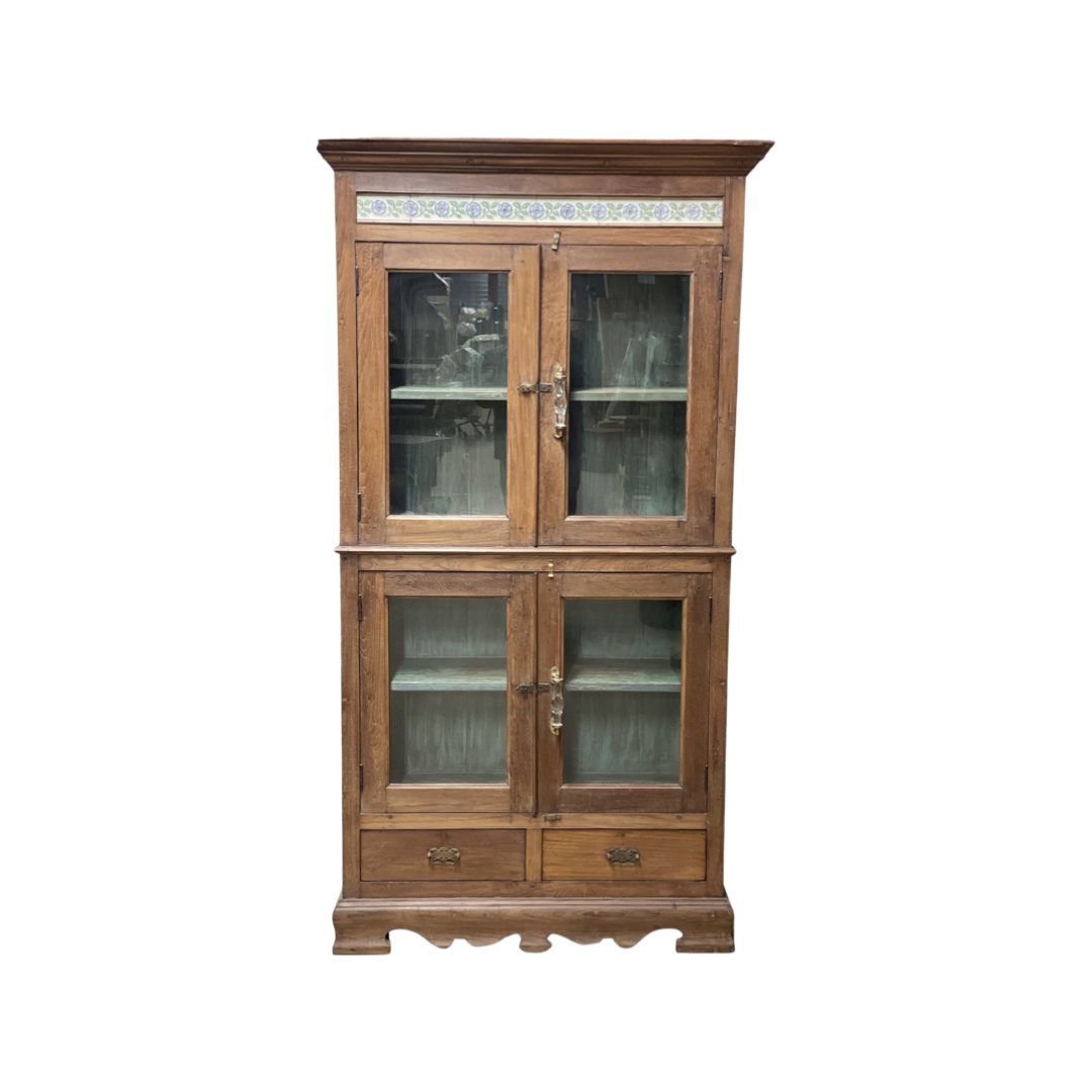 Vitrinekast 4 deurs Glaskast 4Dr 2la 110-40-200 cm