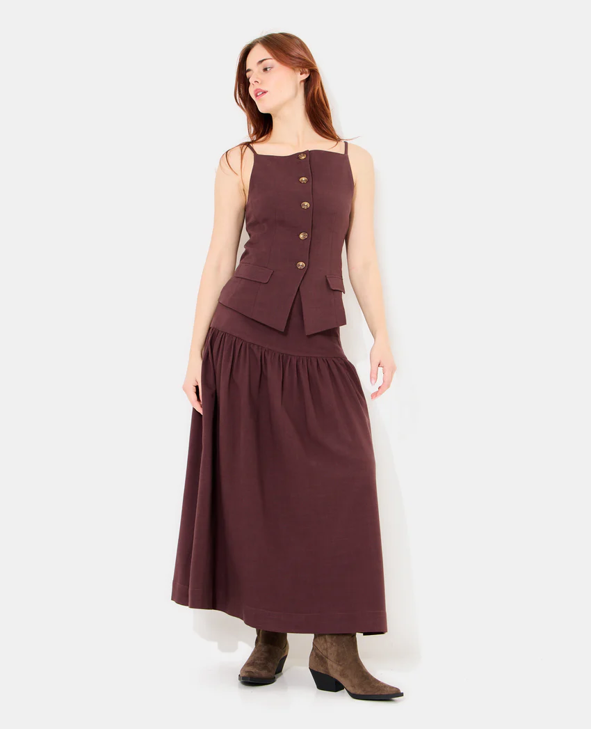 Pimkie Jupon long avec taille droite
