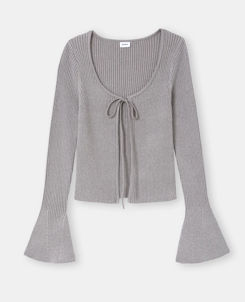 Pimkie Gilet court avec fils lurex, nouette et manches flare
