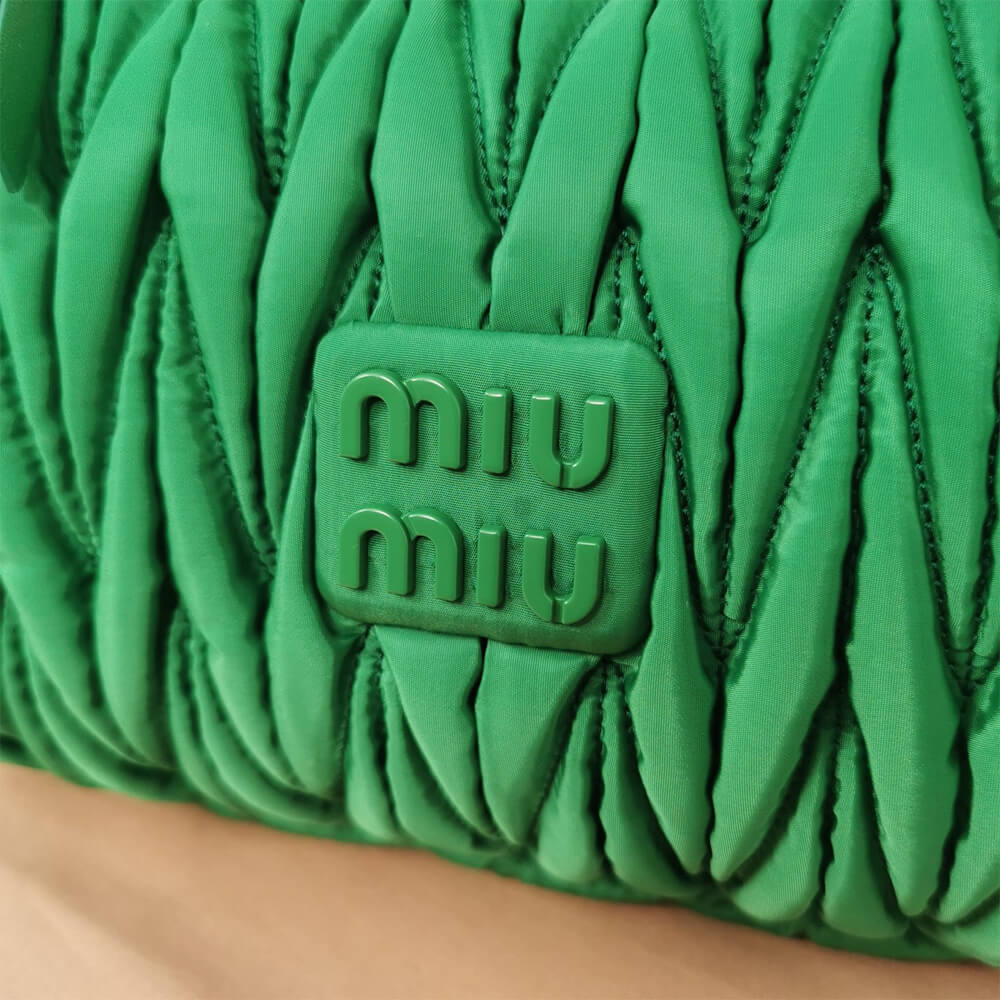 Miu Wander matelasse regenerated nylon hobo bag - Top Club