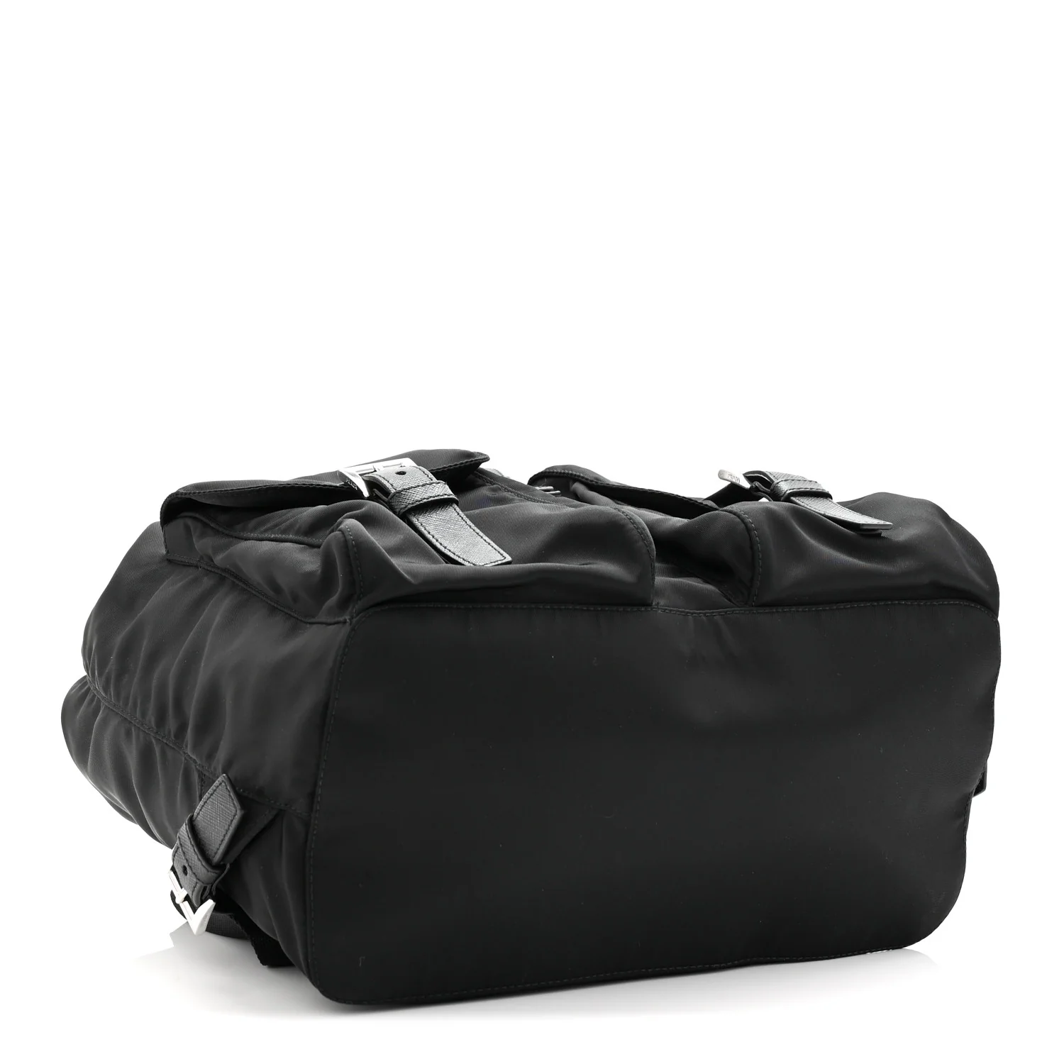 Tessuto Nylon Saffiano Medium Backpack Black - Top Club