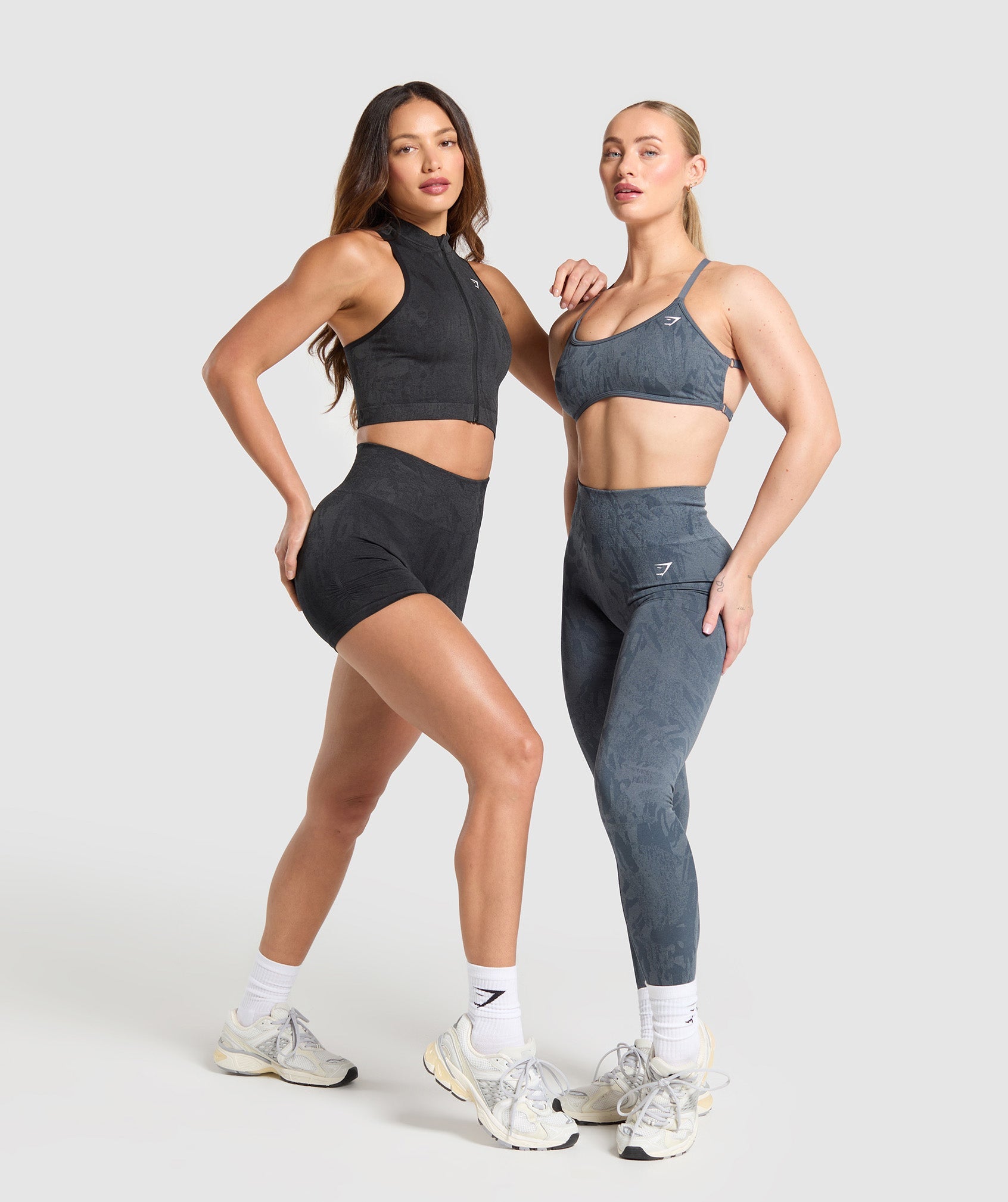 COACH Adapt Camo Seamless Zip Up Crop Top