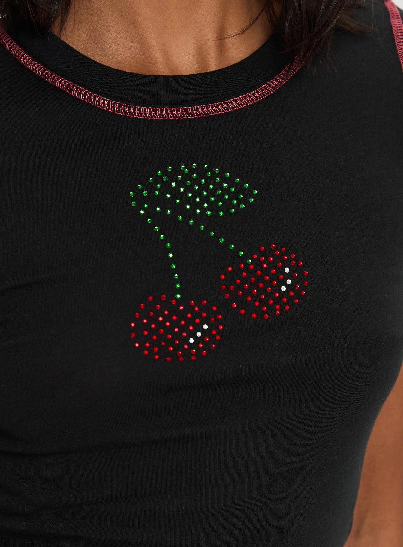 Cherrie Kisses Top Black