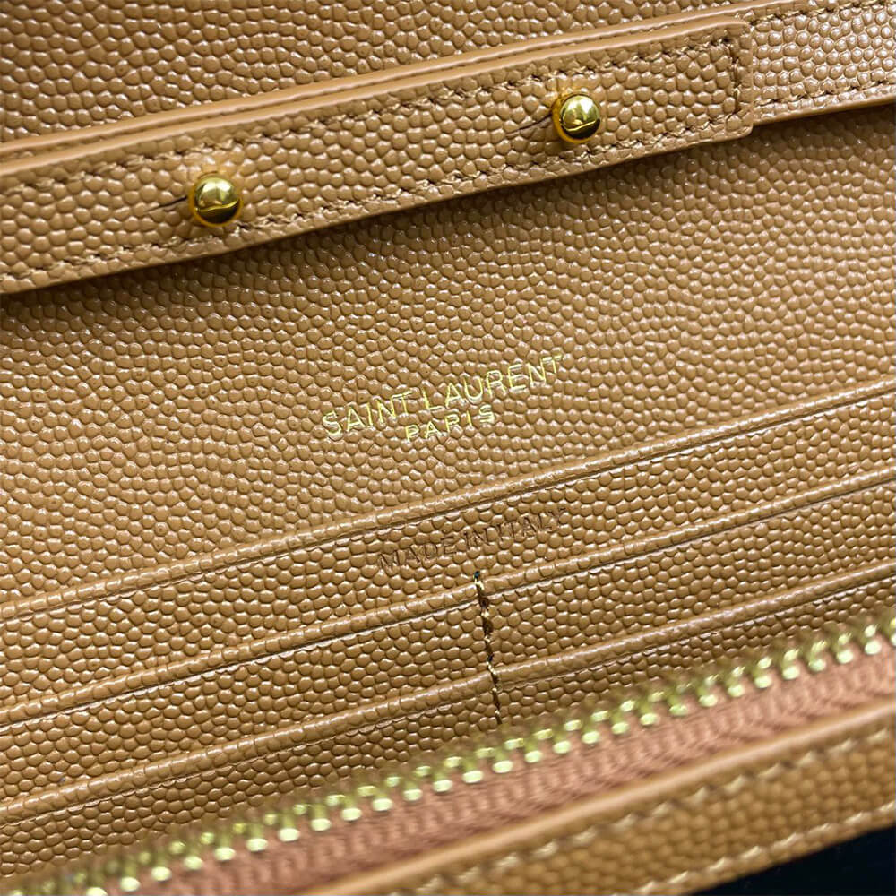YSL classic cassandre chain wallet in grain de poudre leather - Top Club