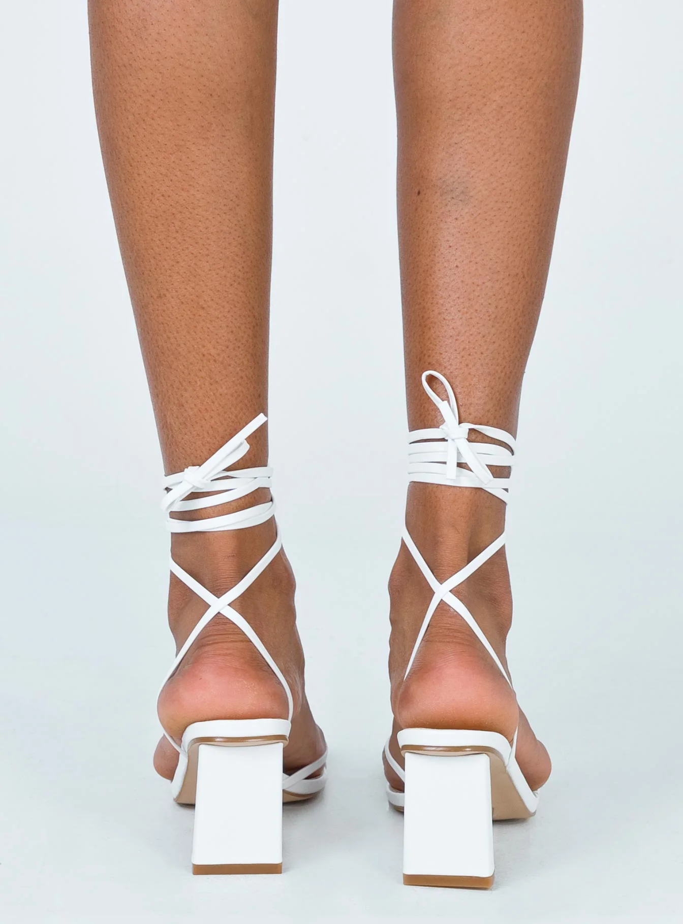 The Lena Heels White