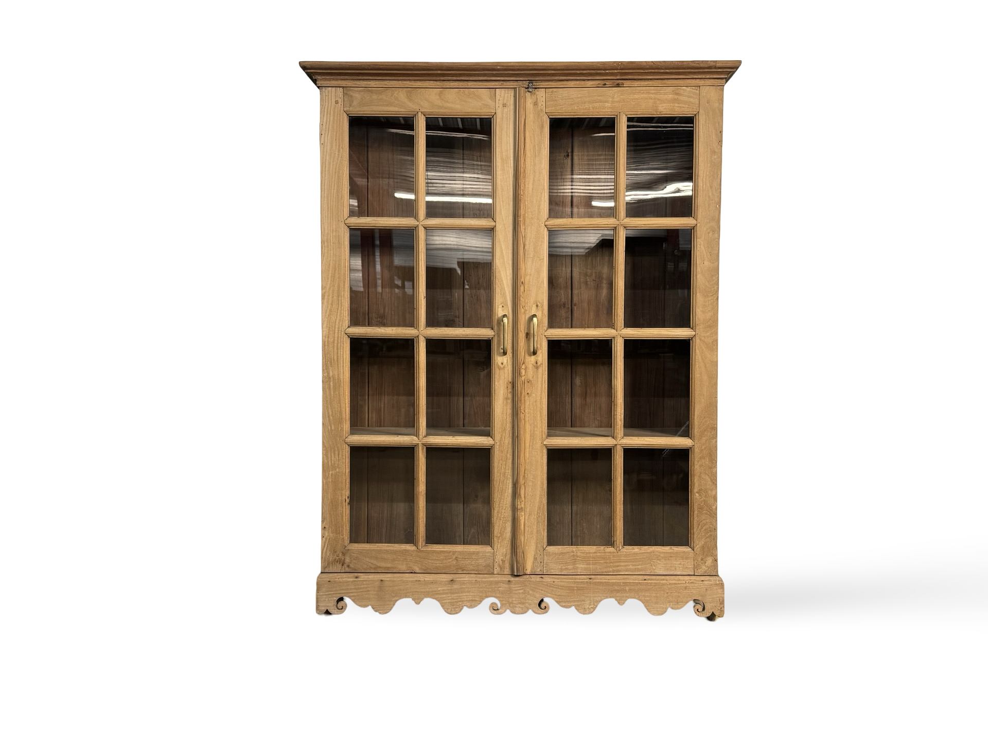Glas kast 2 deurs naturel uniek Glas kast 2 deur naturel uniek
