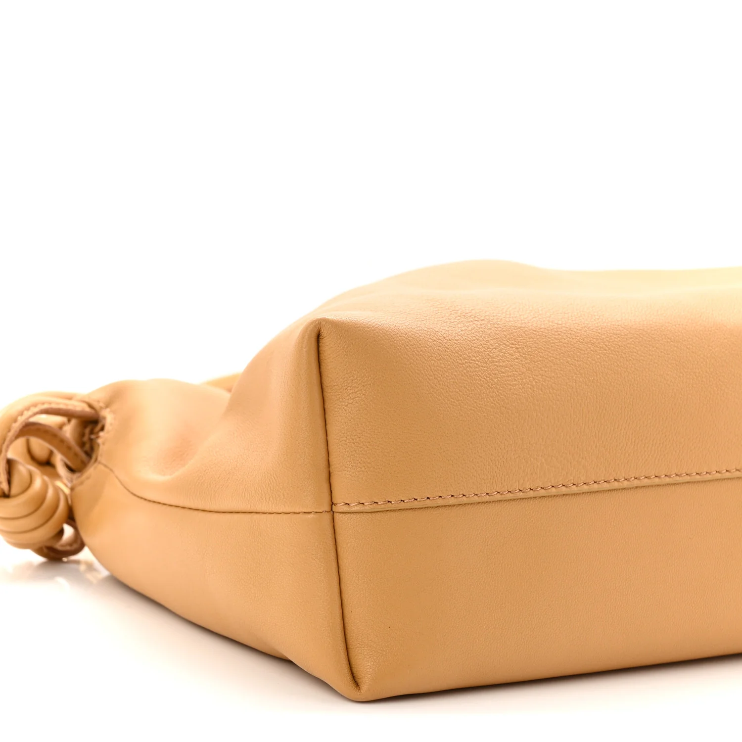 Mellow Nappa Donut Medium Chain Flamenco Knot Clutch Sahara - Top Club