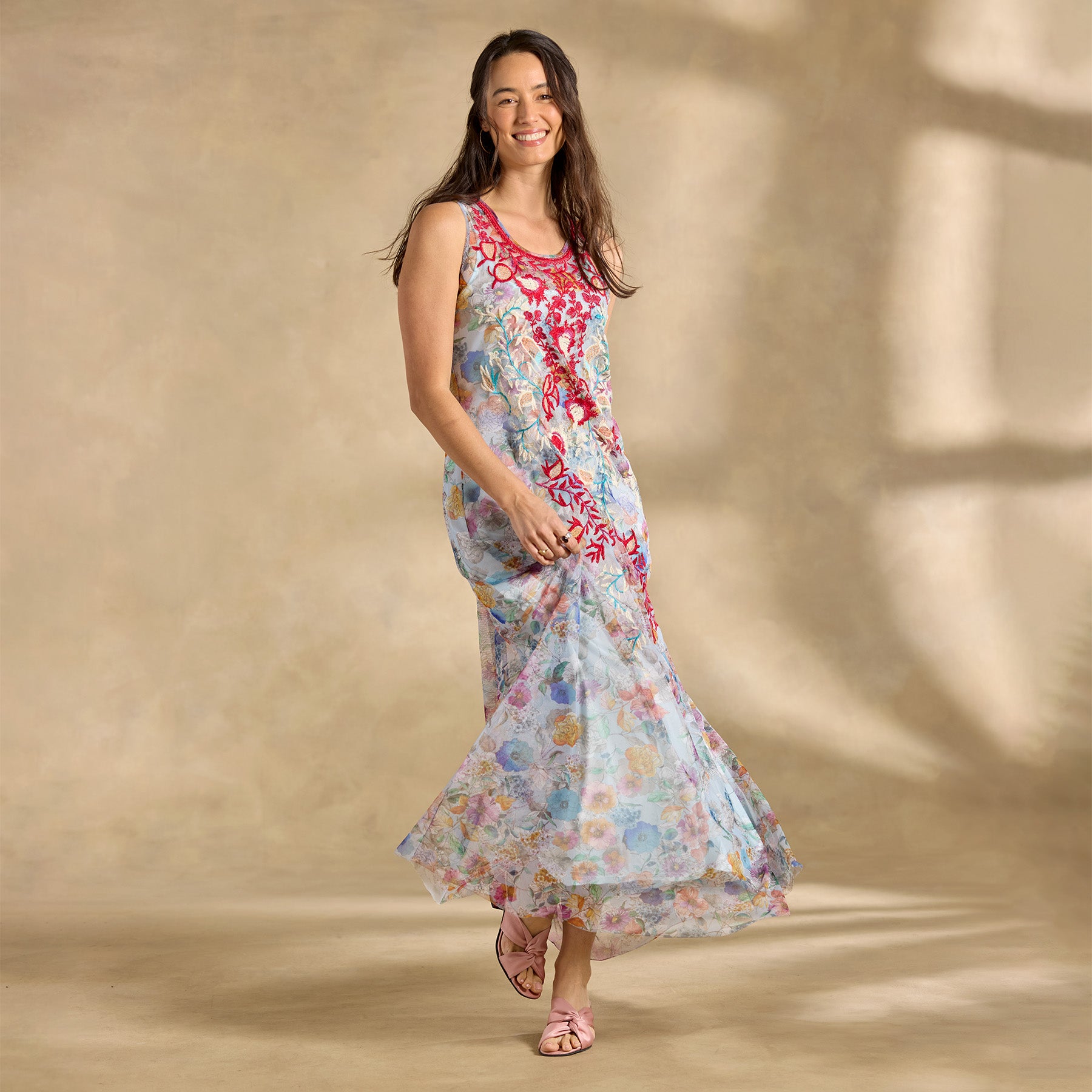Floral Dancer Mesh Dress - Sundance Living
