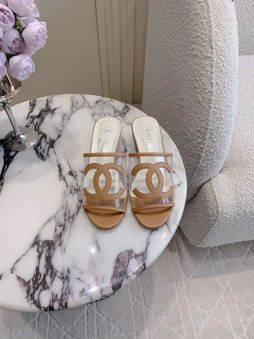 Chanel Women's New Transparent Slippers Fashion Shoes C93446 - Sneaker Replica Workshop