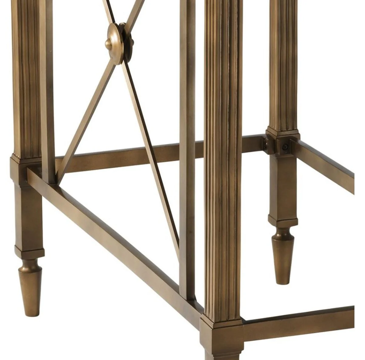 Designer side table with black granite top 86 x 51.5 x H. 81.5 cm - Luxury Collection