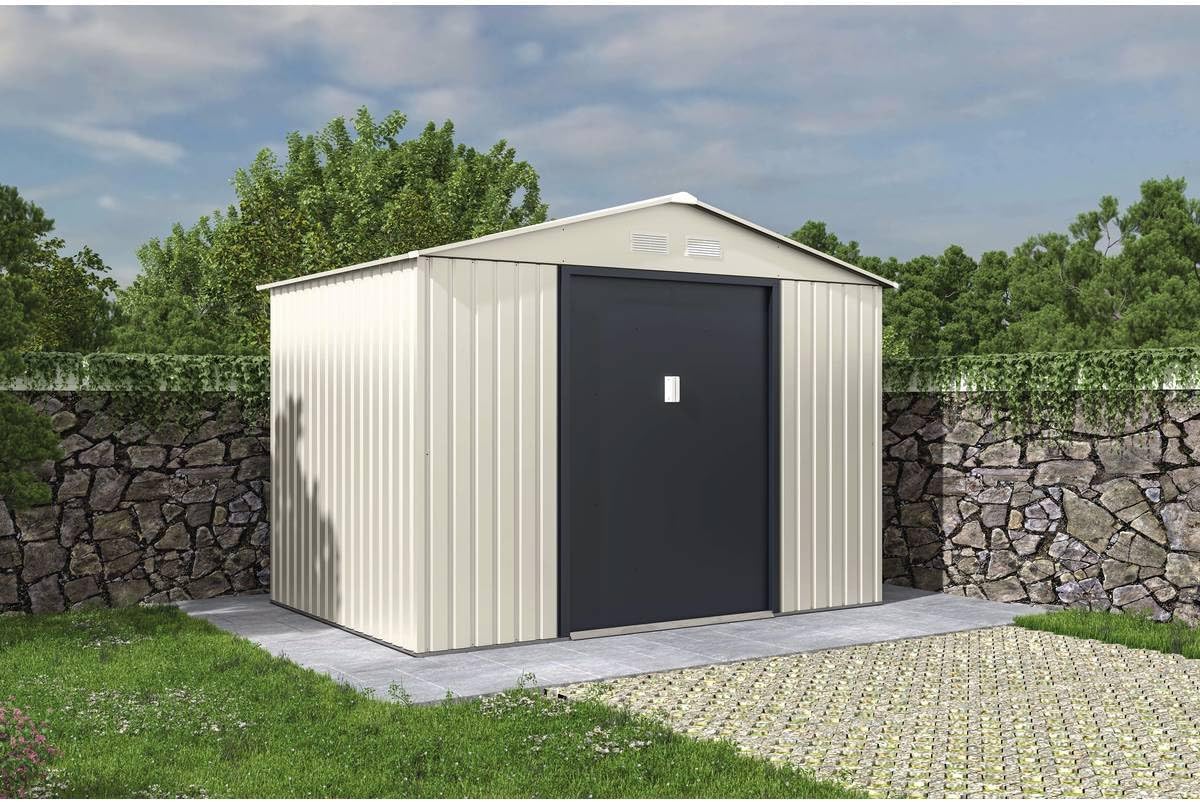 Habitat et Jardin Casetta da Giardino in Metallo Nebraska - 5,30 m² - Beige/Grigio Antracite