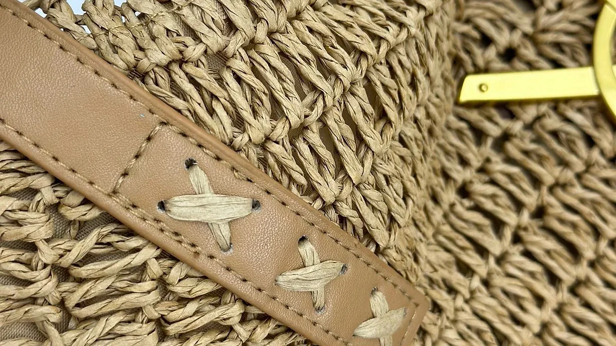 SAINT LAURENT YSL Raffia tote Bag - Top Club