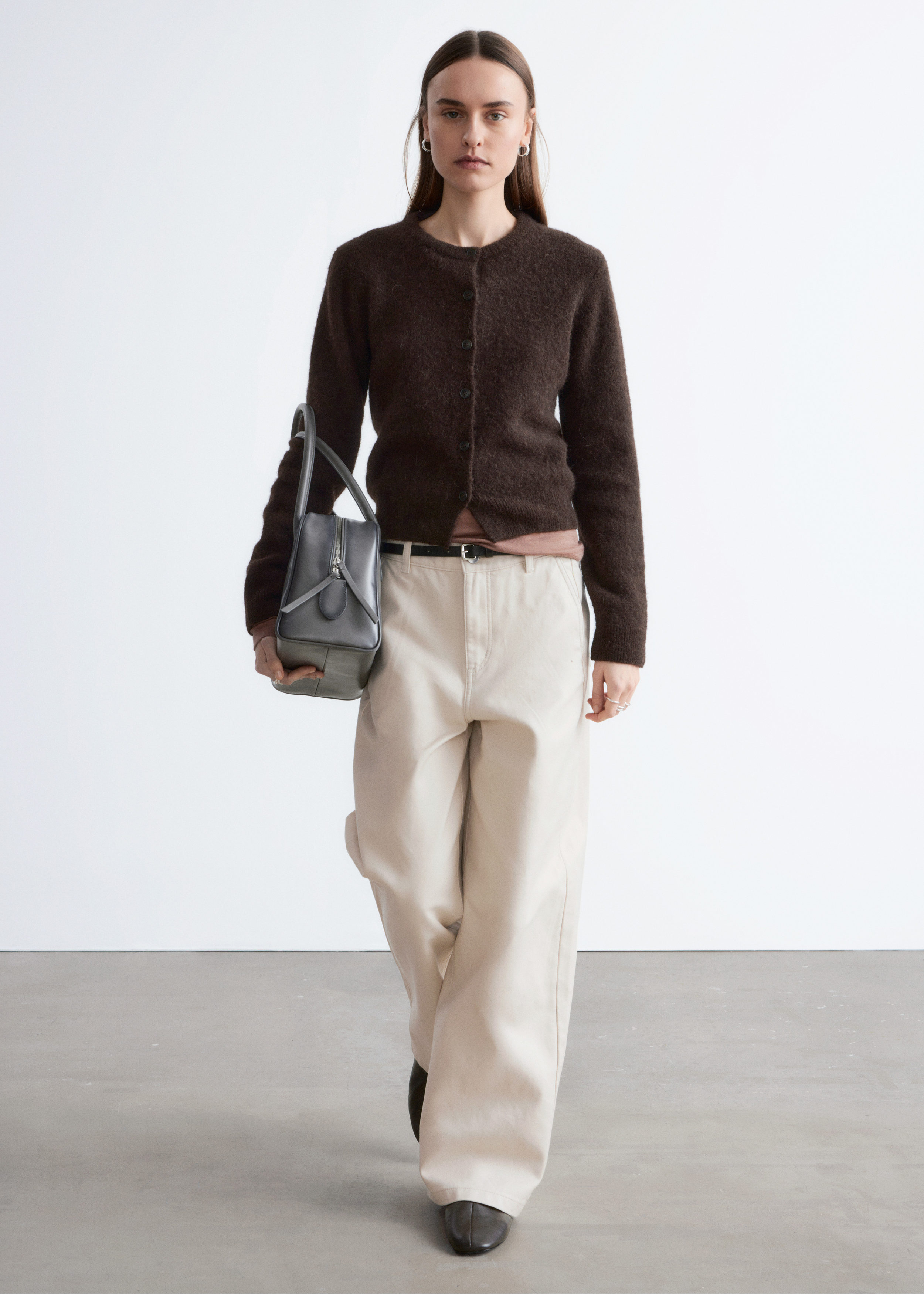 & Other Stories RELAXED WIDE-LEG COTTON TROUSERS