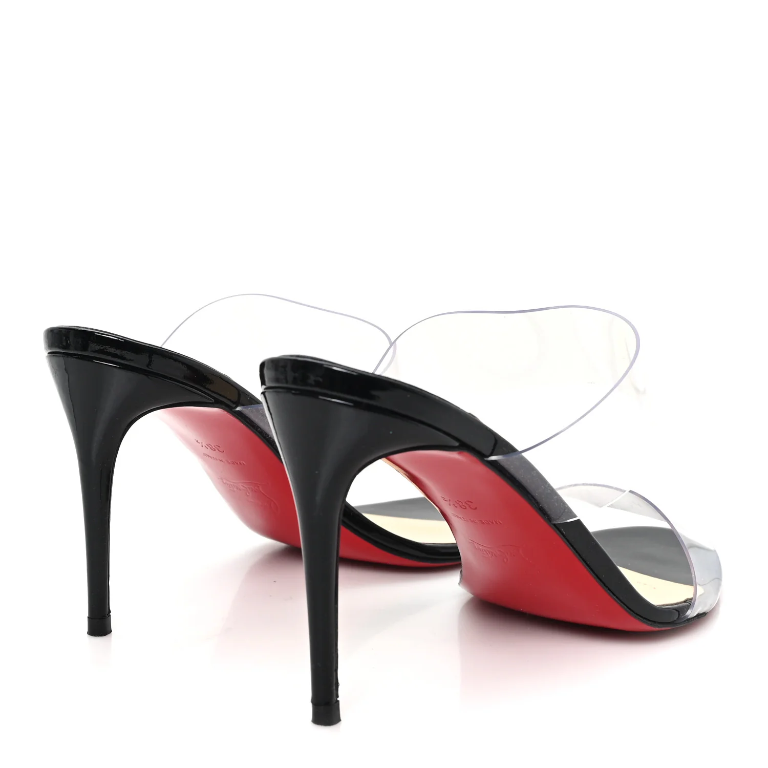 Patent PVC Just Nothing 85 Slide Sandals 38.5 Black - Top Club