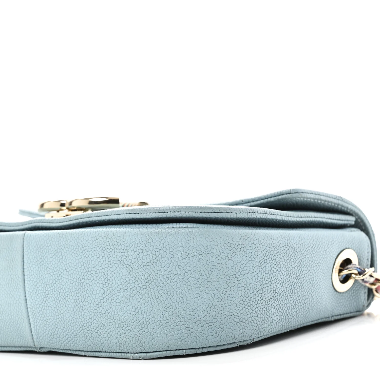 Grained Calfskin Quilted Small Cuba Top Handle Flap Blue - Top Club