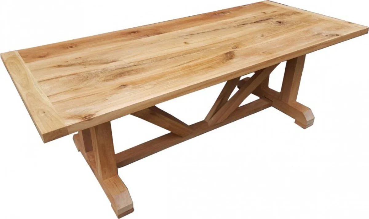 Luxury solid wood dining table solid oak 240cm Imperial - heavy version