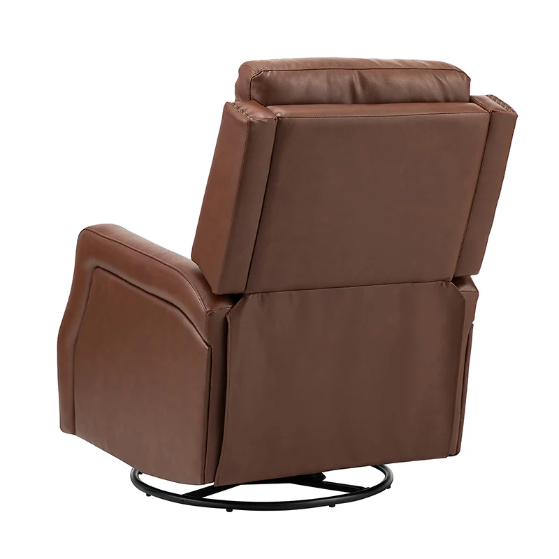 Benito 28.74" Wide Genuine Leather Swivel Rocker Recliner