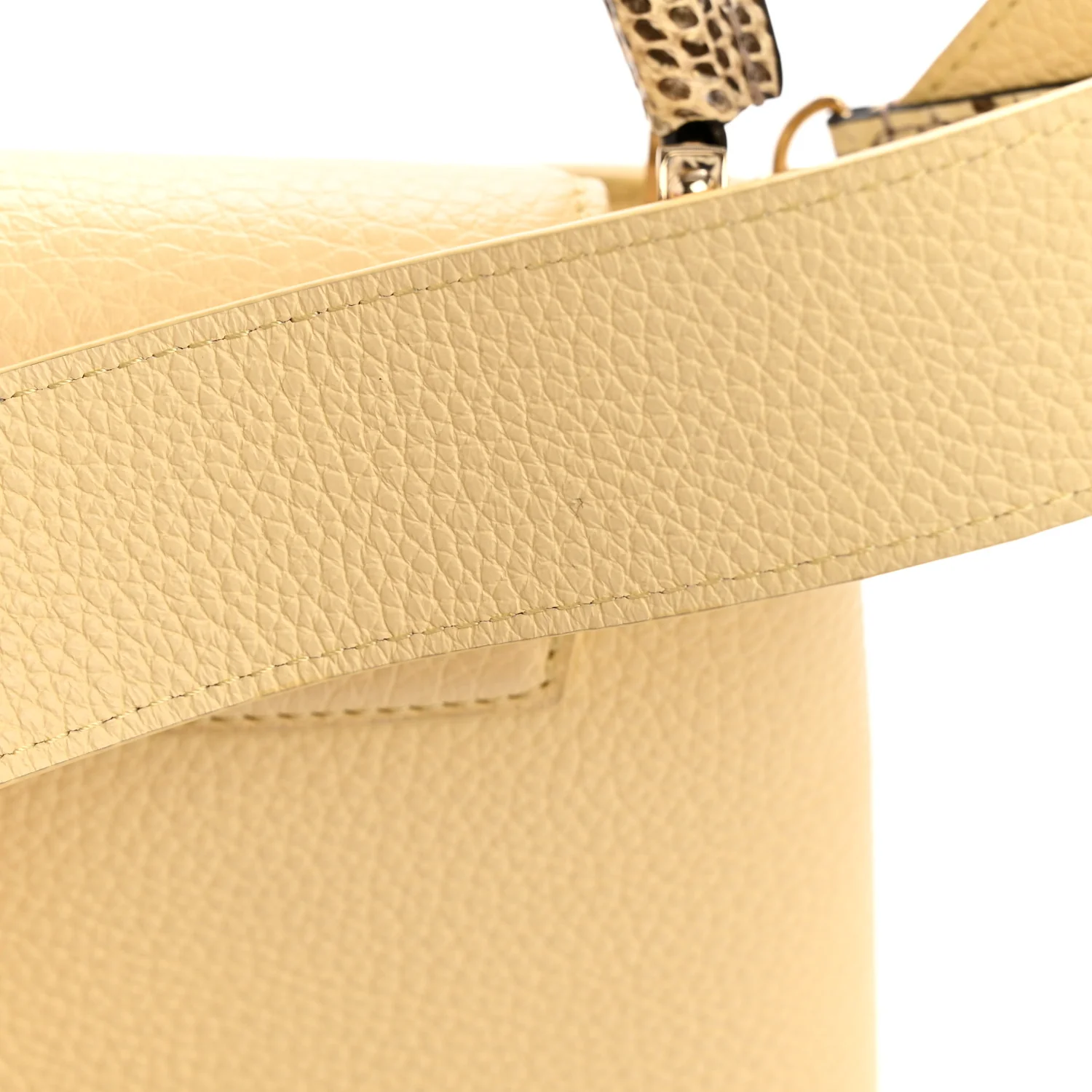 Taurillon Snakeskin Mini Capucines Banane - Top Club