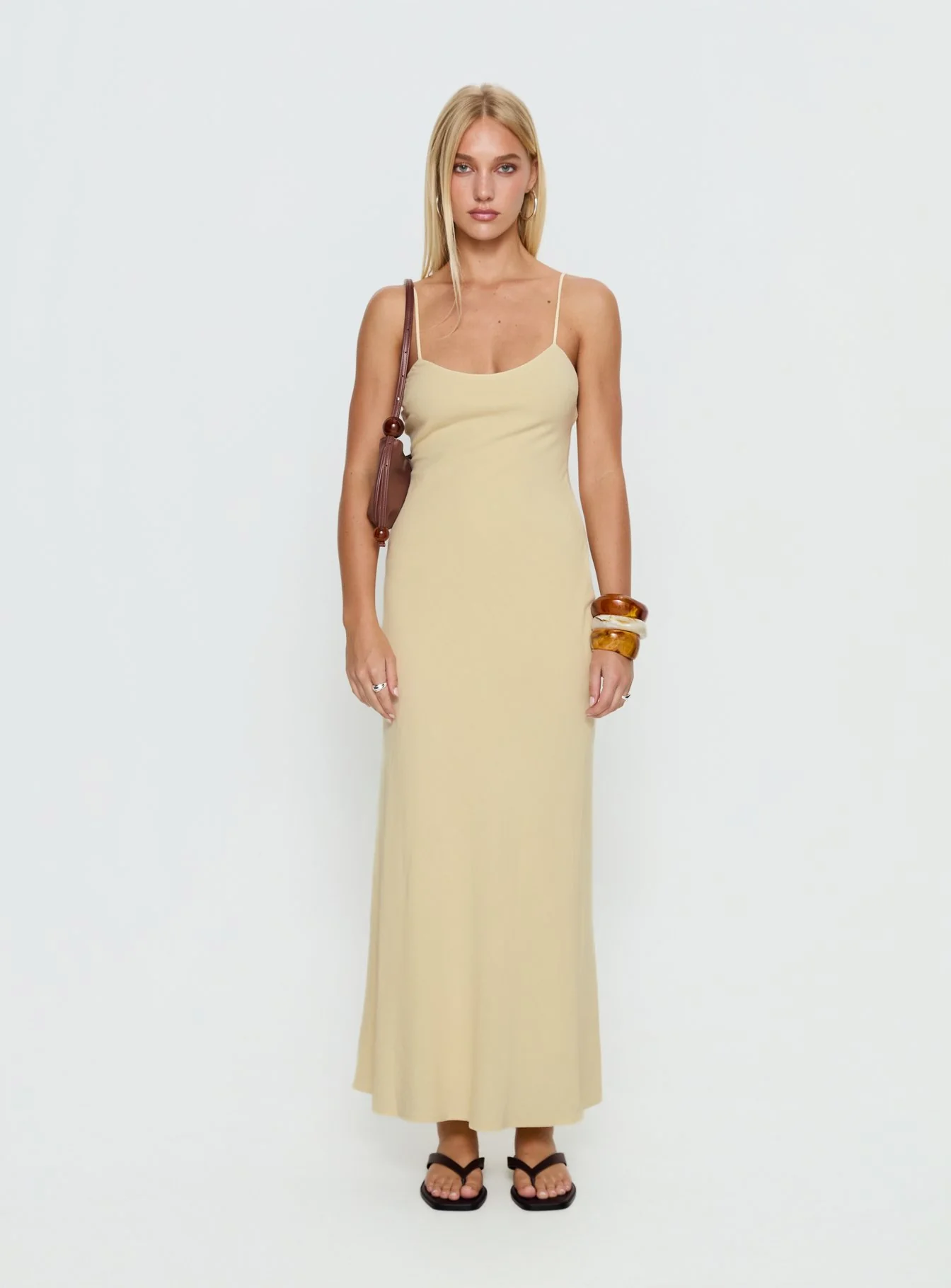 Montie Scoop Maxi Dress Lemon