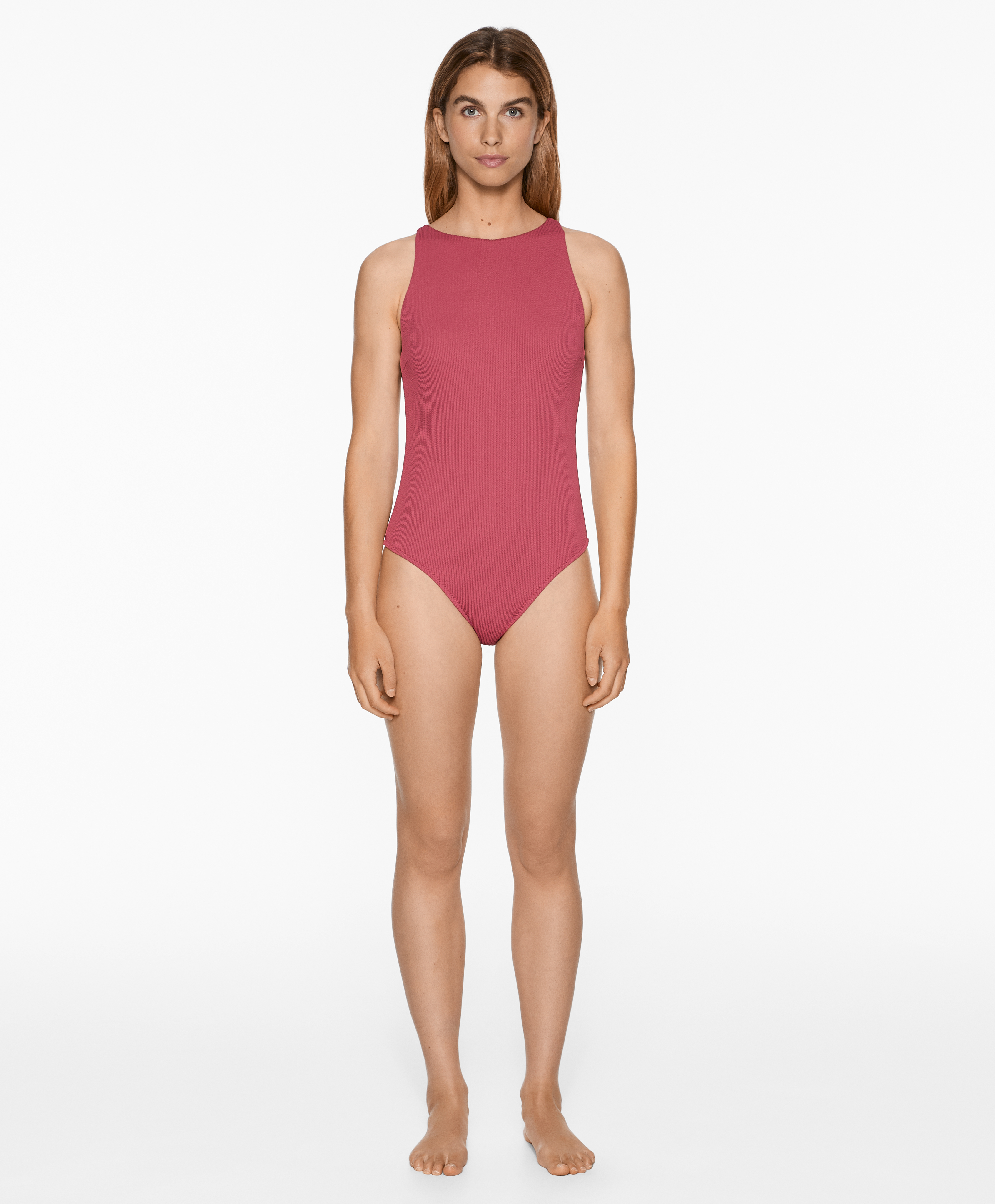 OYSHO Rib halter swimsuit