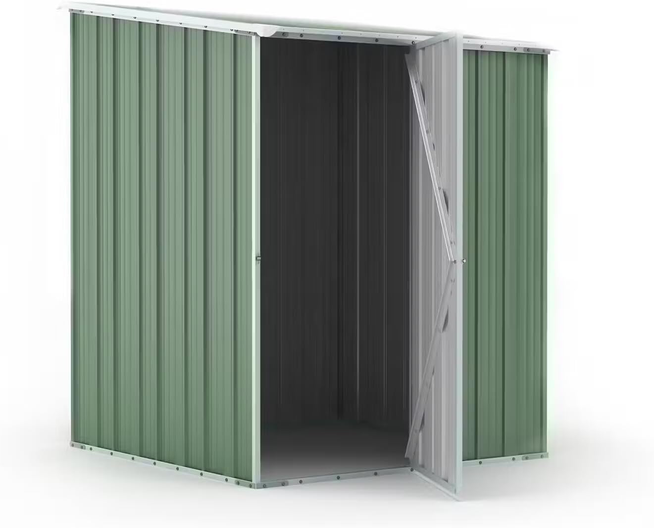 Box in Acciaio Zincato Casetta da Giardino in Lamiera 1.55 x 1.75 m x h2.02 m - 60 KG – 2.71 metri quadri (Verde)