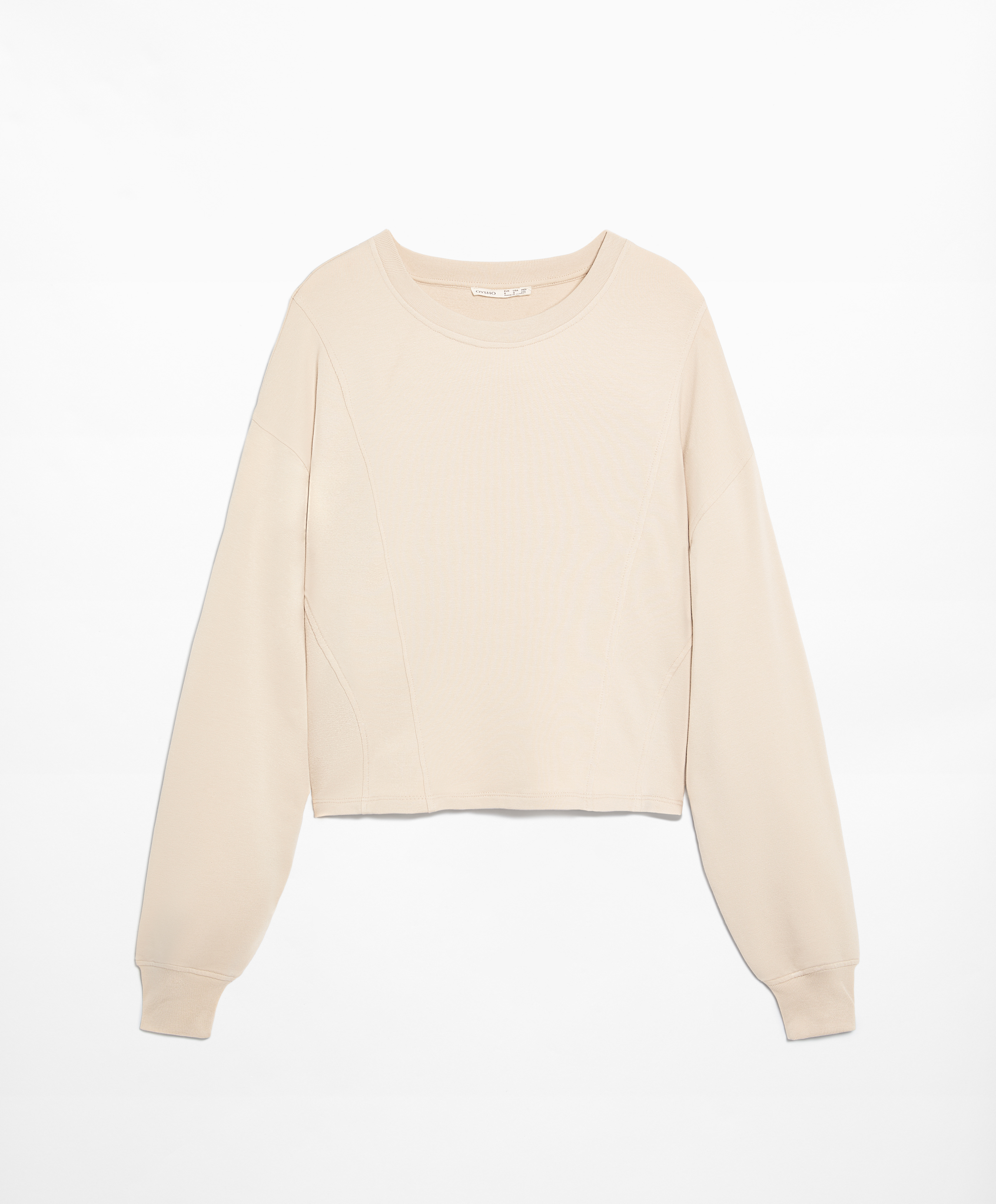 OYSHO Crop sweatshirt with cotton and modal